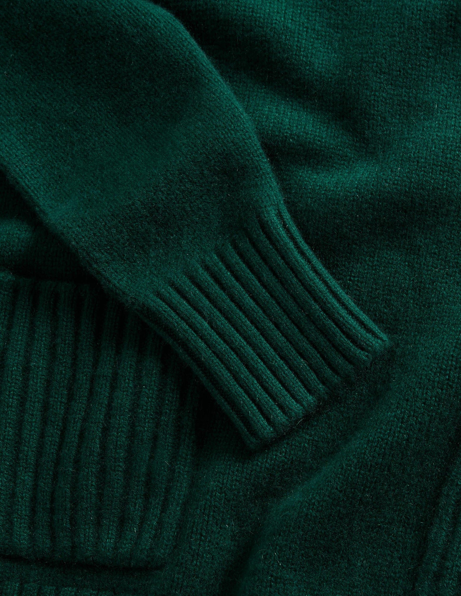 Pull en cachemire à col montant-Vert trekking-7