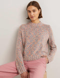 Pull douillet moucheté-Gris chiné