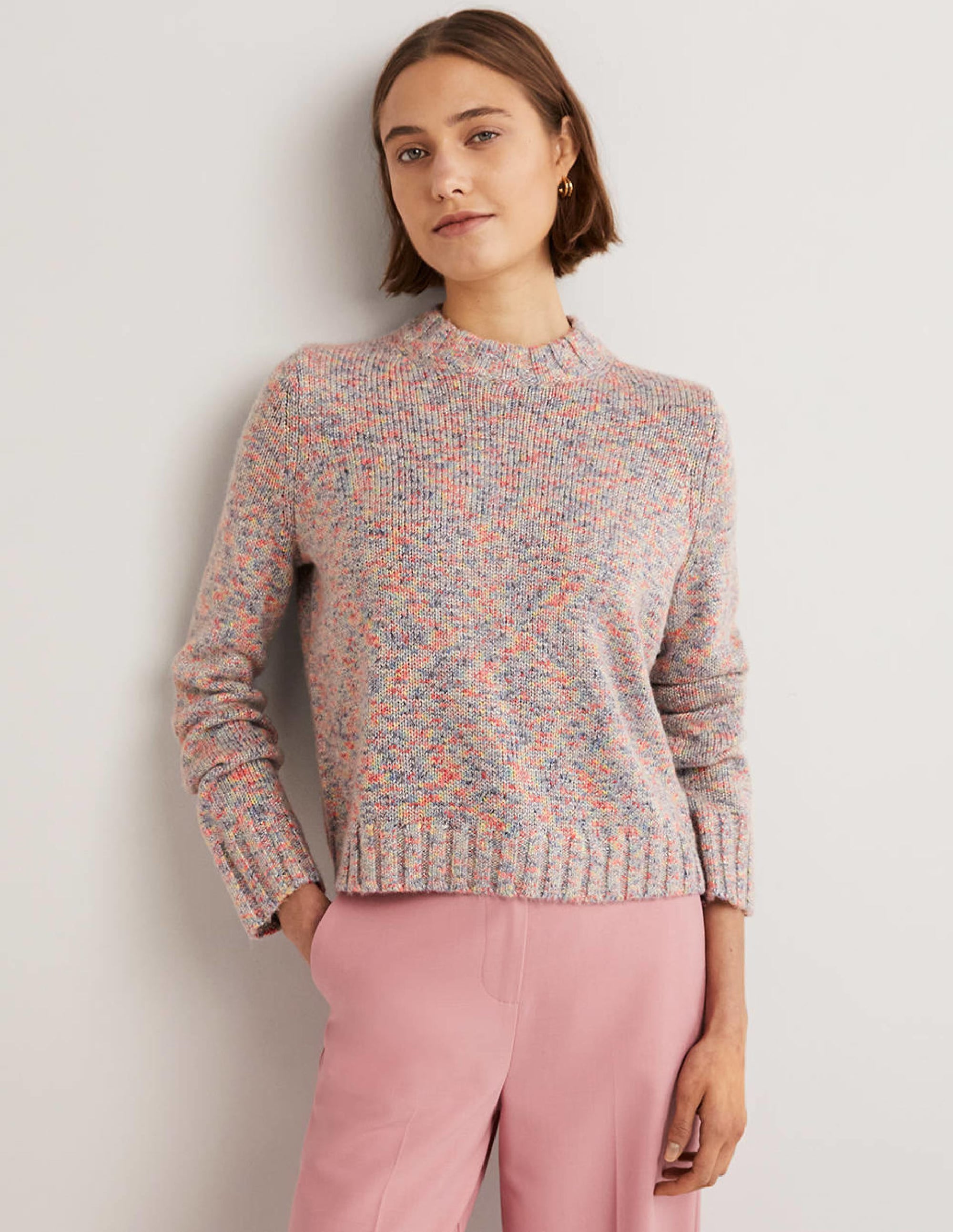 Pull douillet moucheté-Gris chiné - Image 4