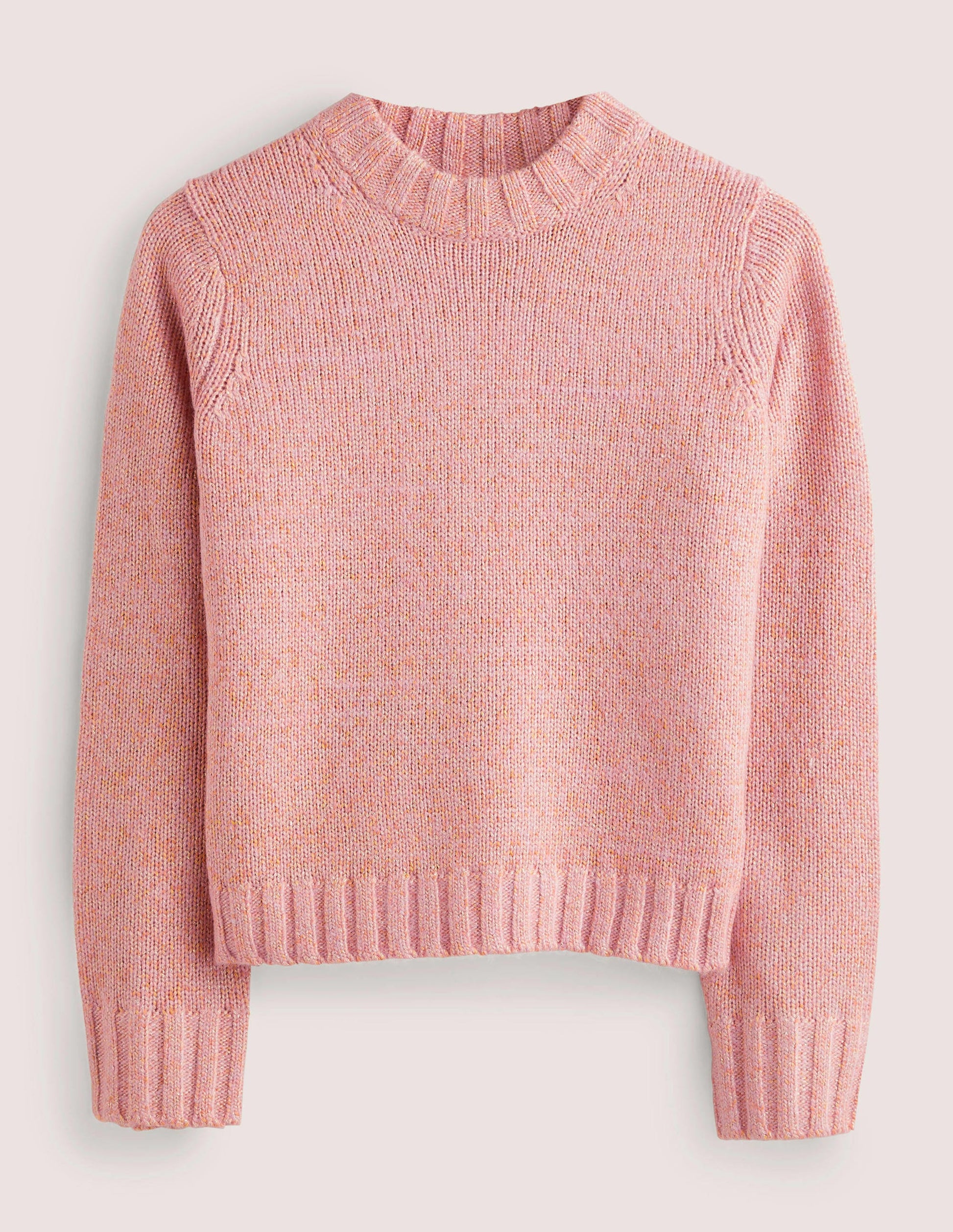 Gesprenkelter flauschiger Pullover-Eisrosa-6