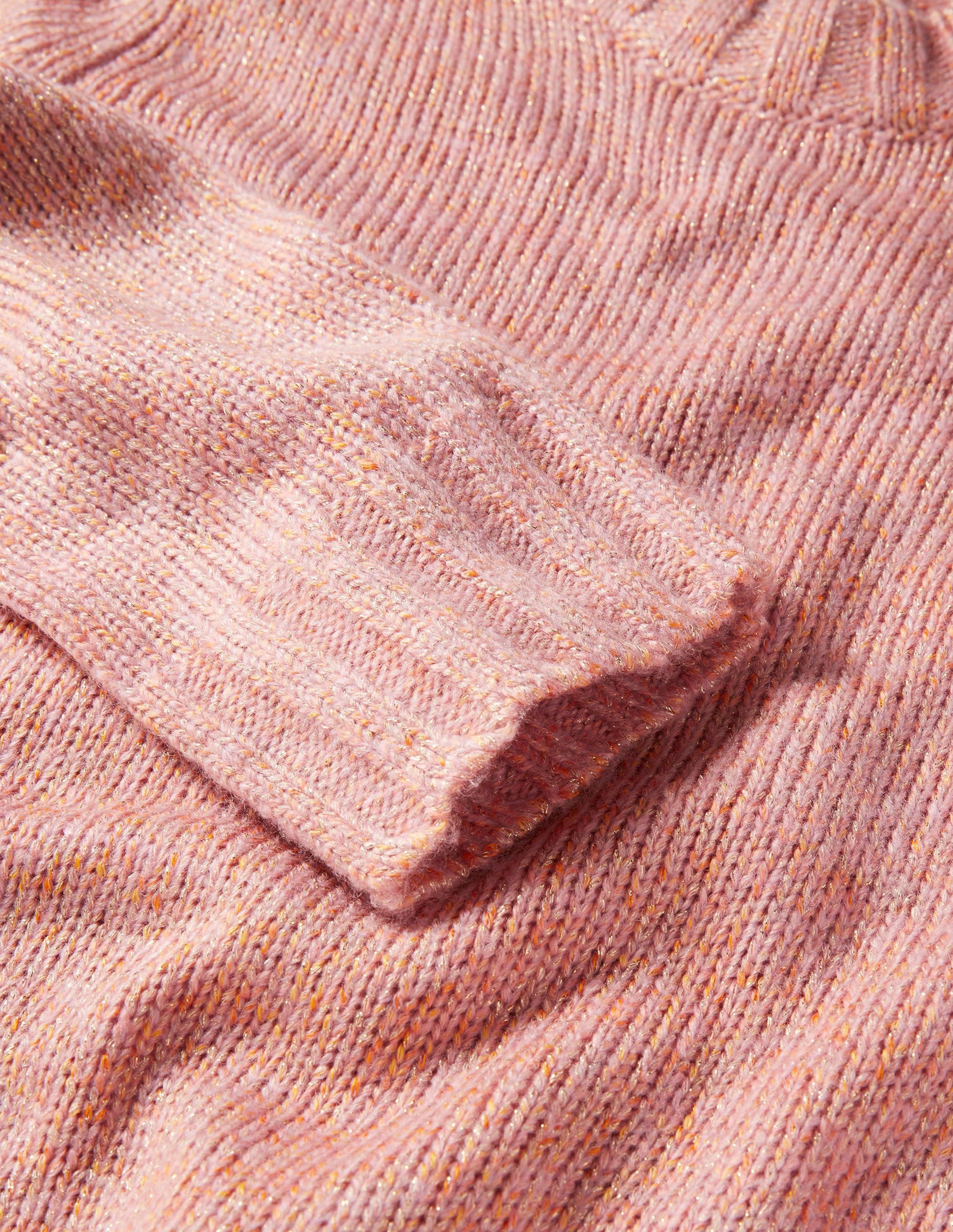 Gesprenkelter flauschiger Pullover-Eisrosa-7