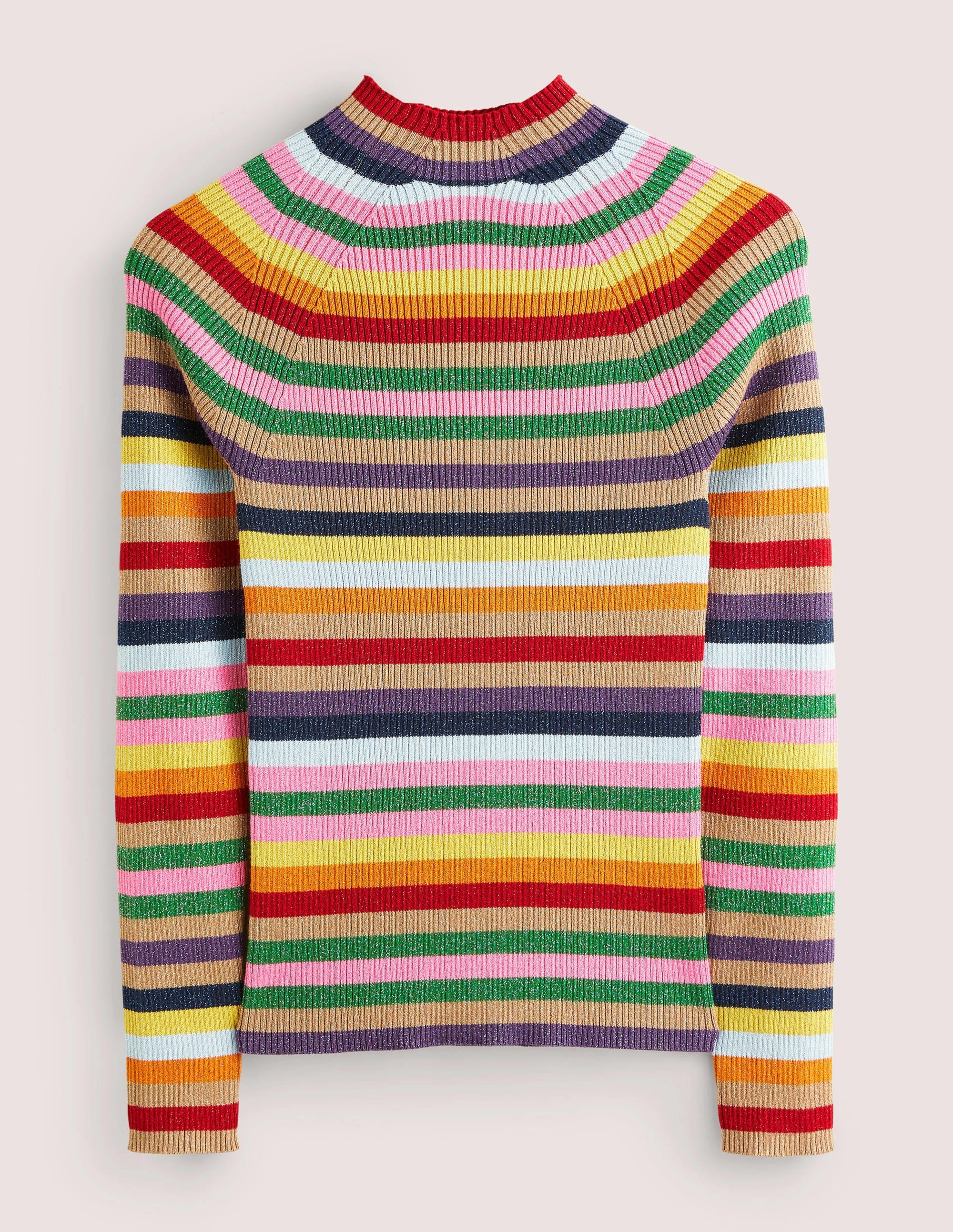 Matilda Glitzer-Pullover-Glitzer/Bunt, Gestreift - Image 7