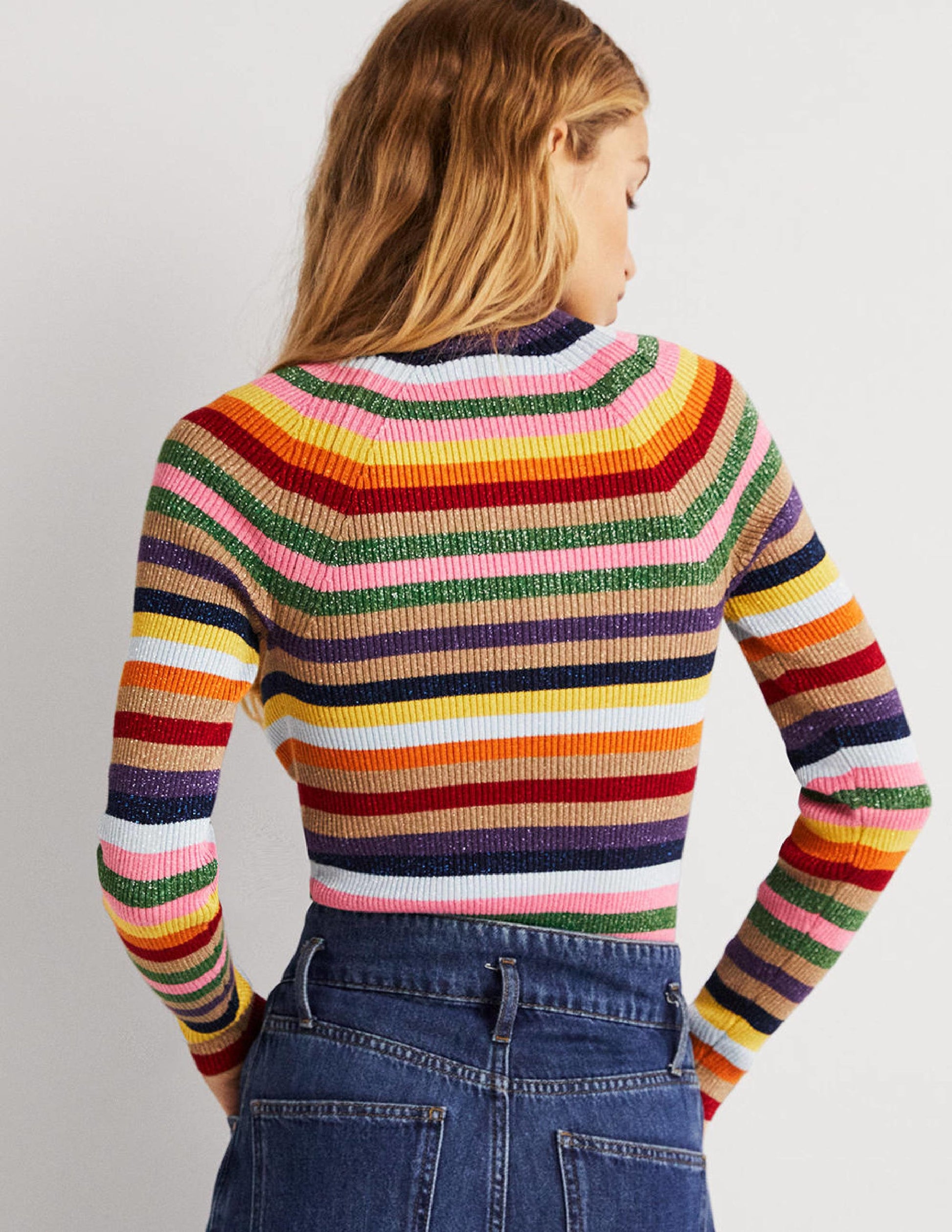Matilda Glitzer-Pullover-Glitzer/Bunt, Gestreift-3