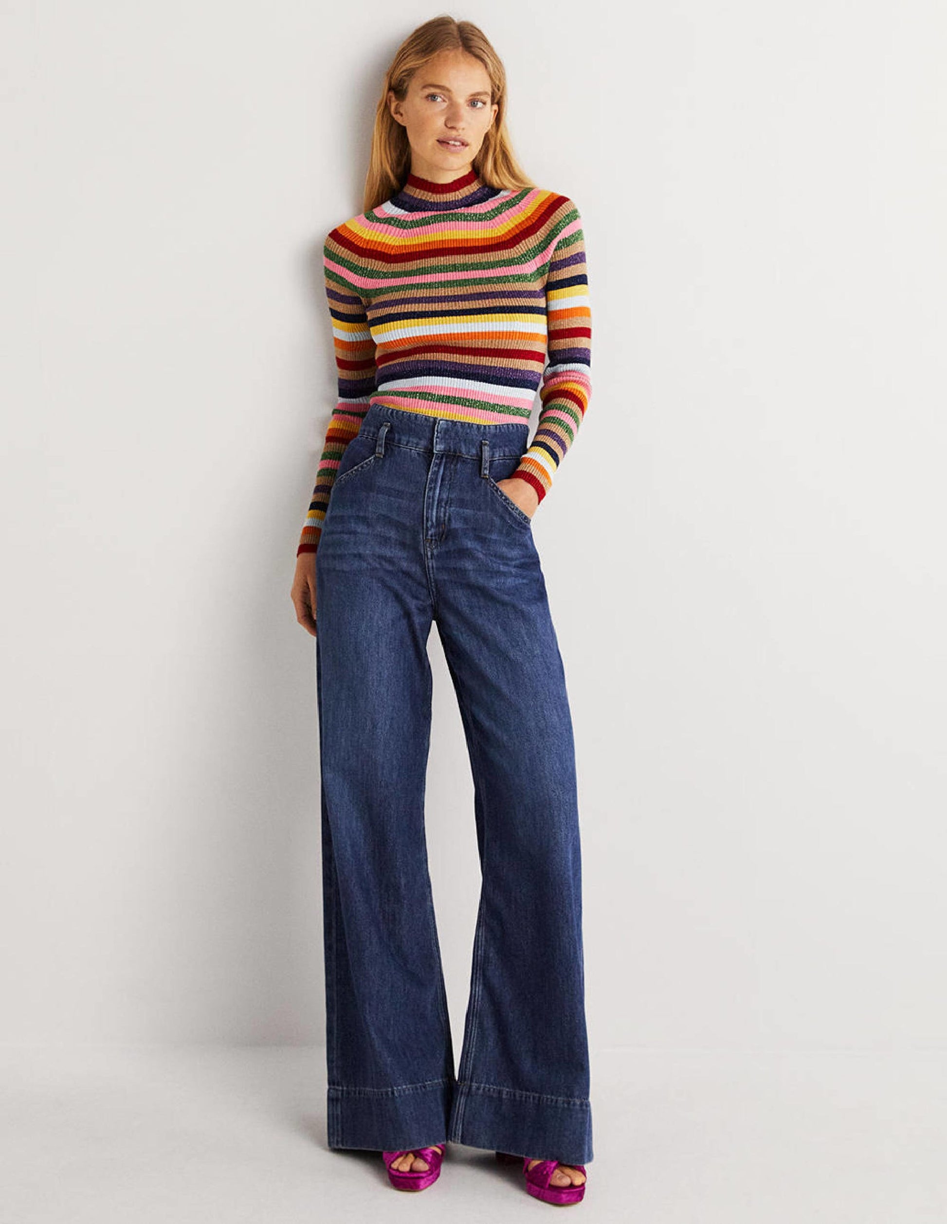 Matilda Glitzer-Pullover-Glitzer/Bunt, Gestreift-4
