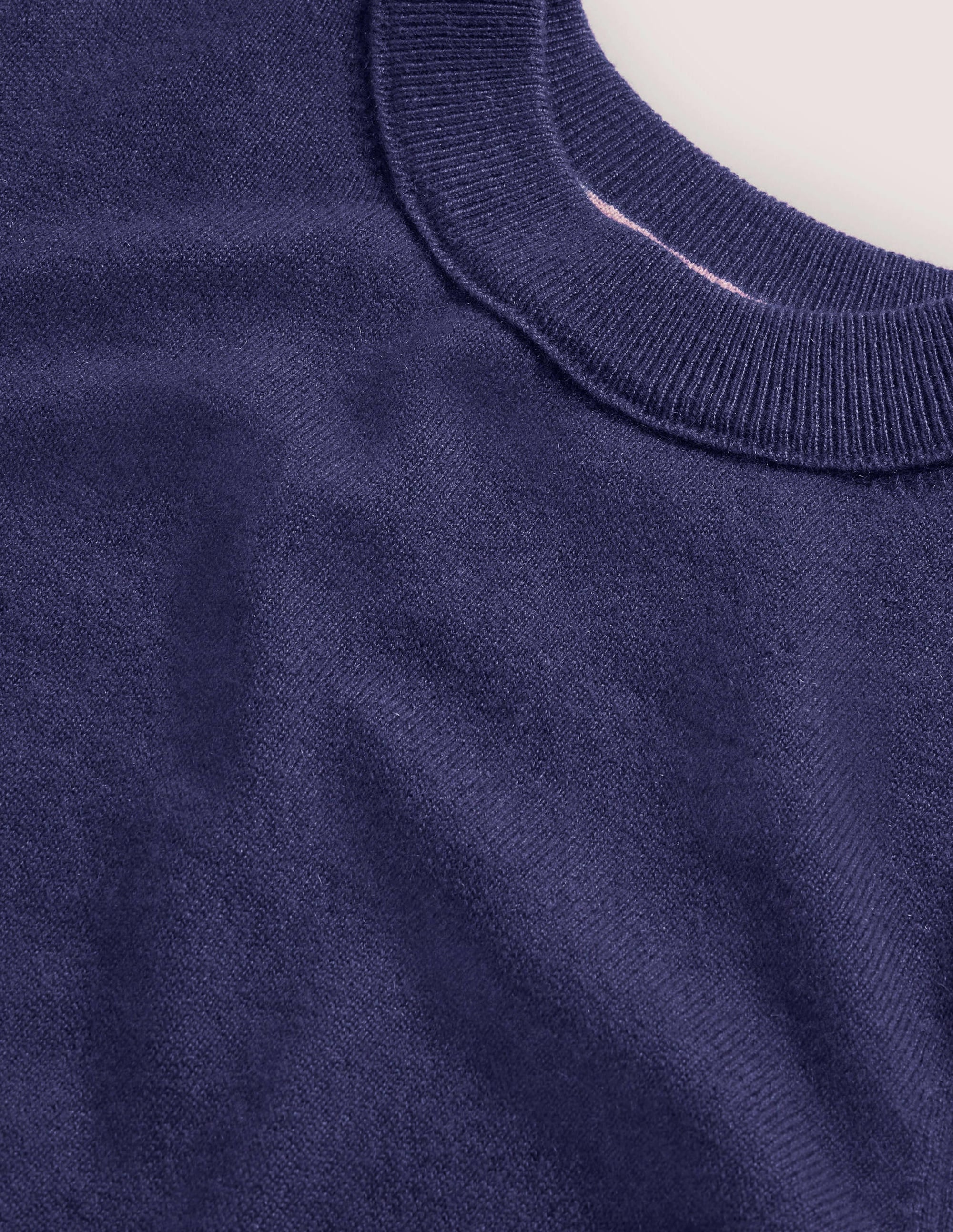 Pull en cachemire à épaules bouffantes-Bleu marine - Image 7