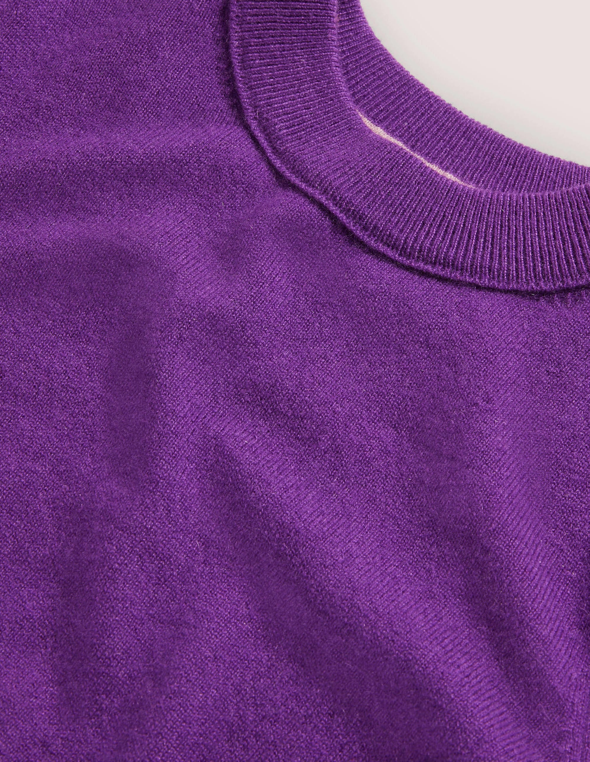 Pull en cachemire à épaules bouffantes-Violet impérial - Image 8