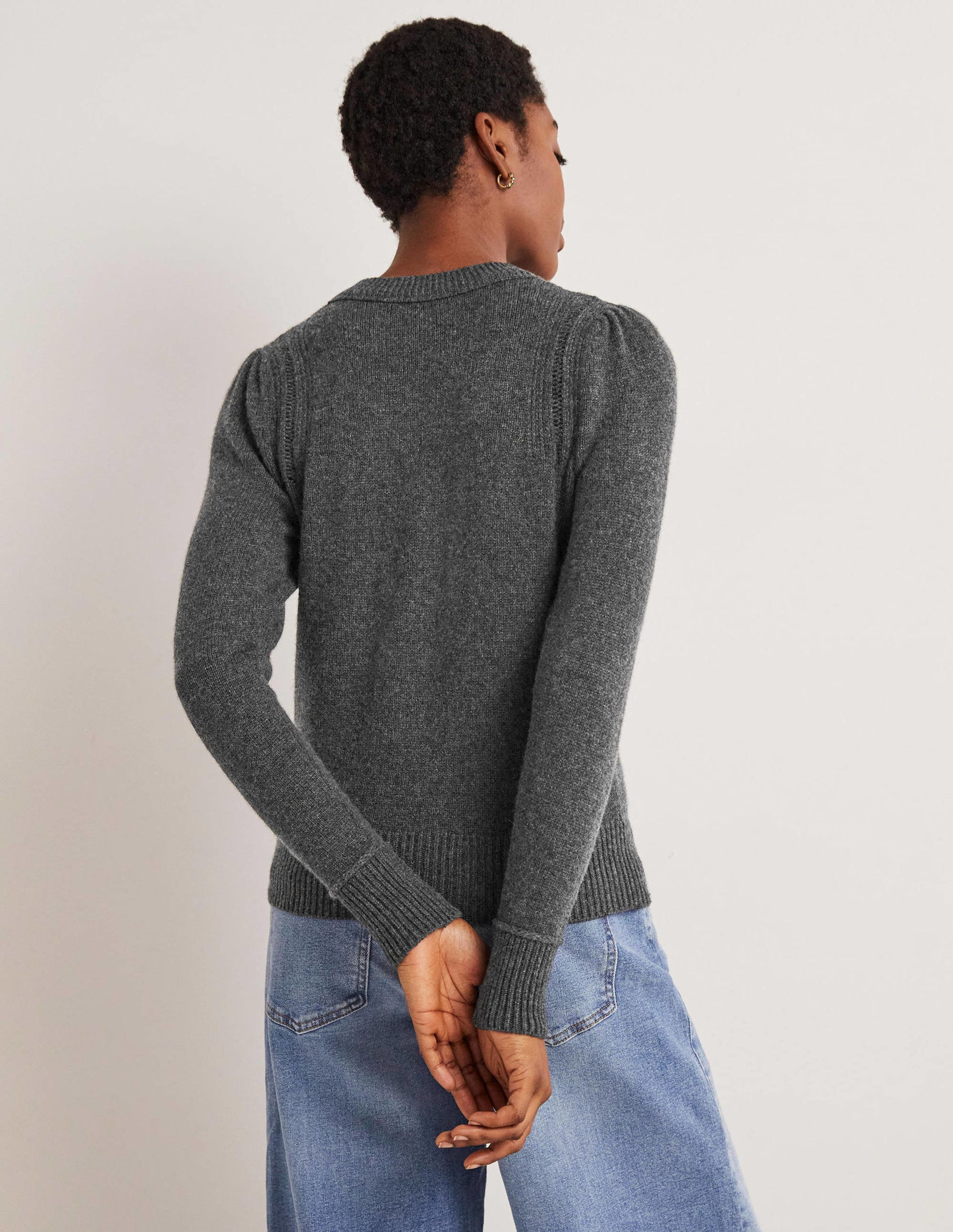 Pull chic en cachemire-Anthracite chiné-3