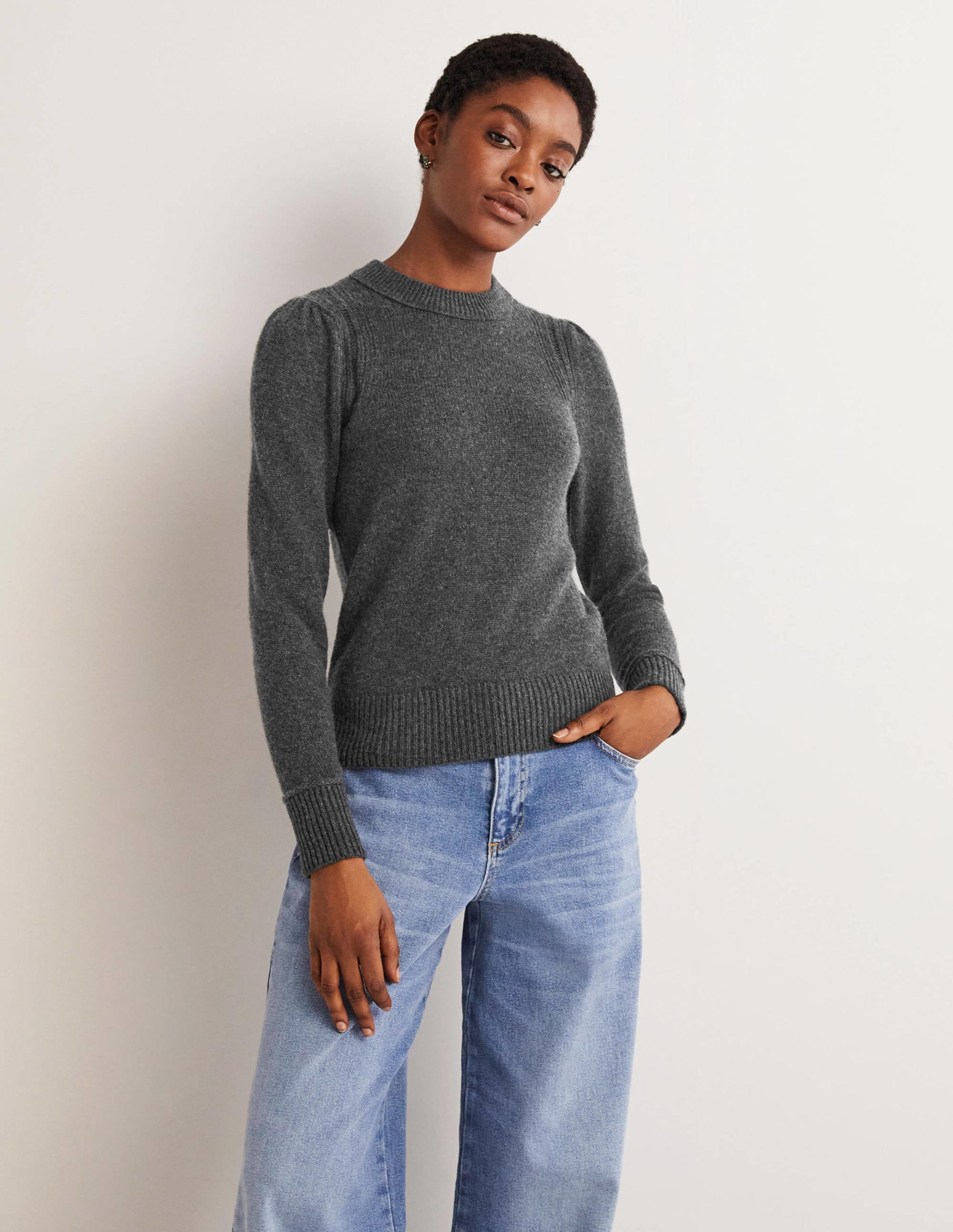 Pull chic en cachemire-Anthracite chiné - Image 4
