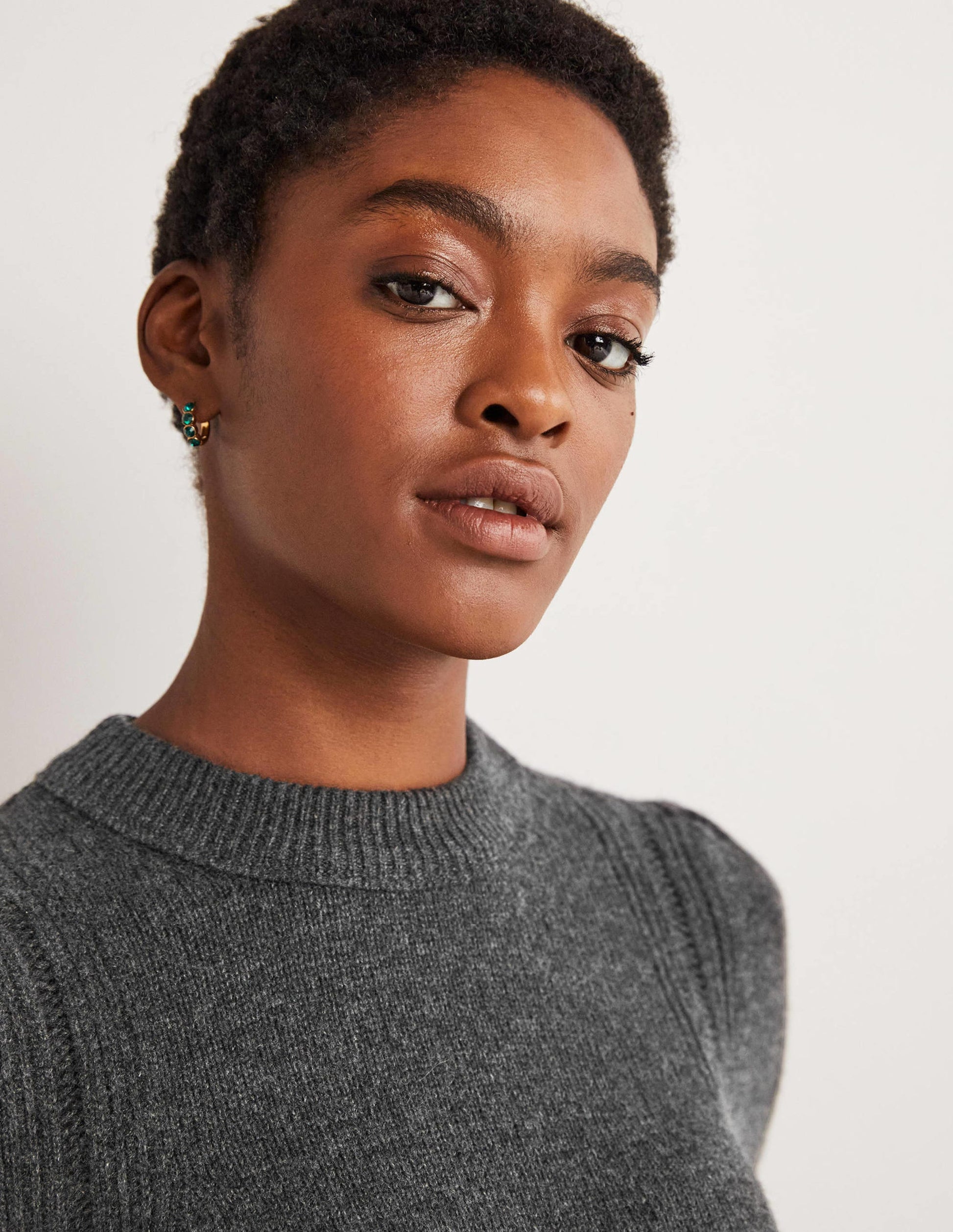 Pull chic en cachemire-Anthracite chiné-5