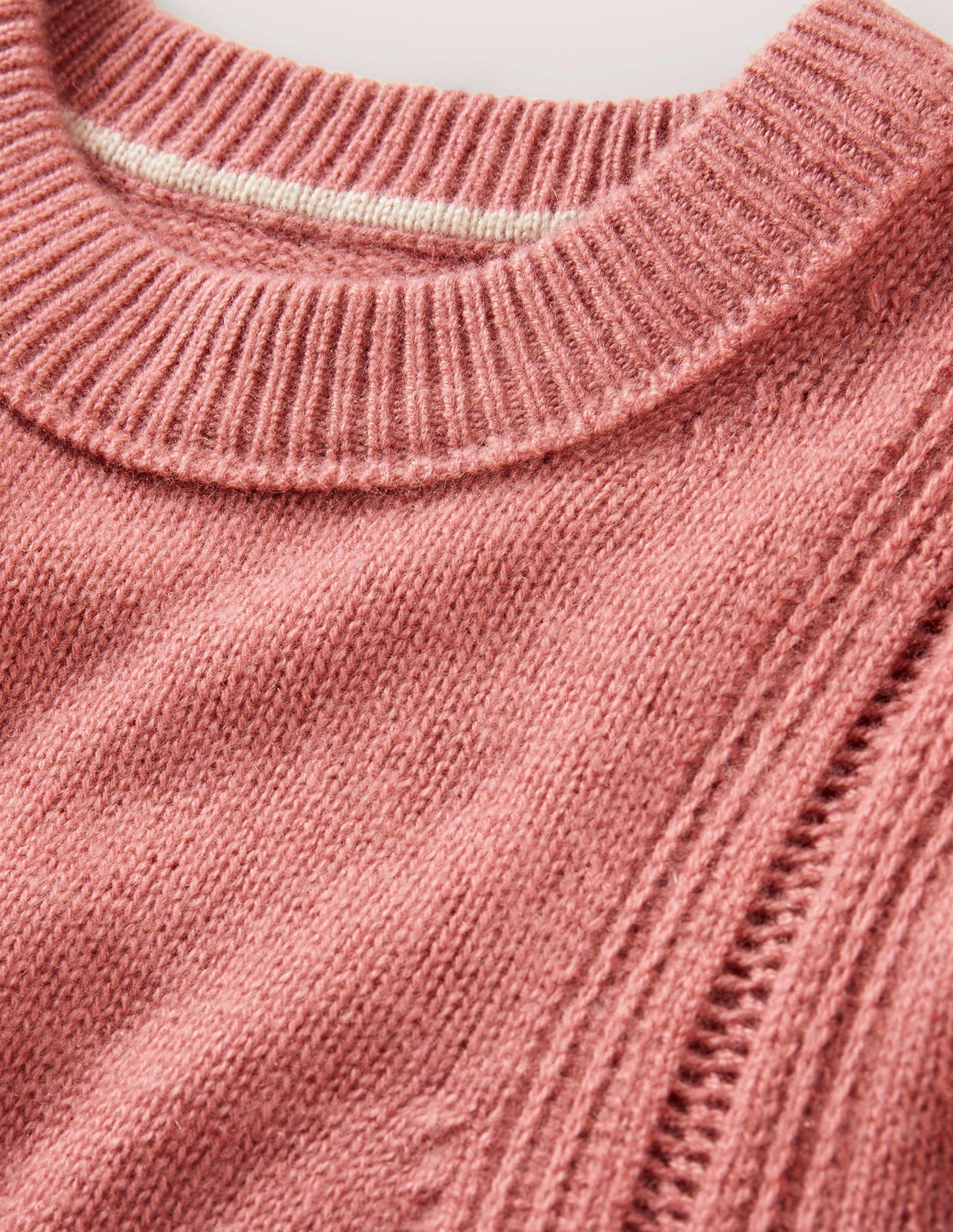 Luftiger Kaschmirpullover-Staubrot Melange-7