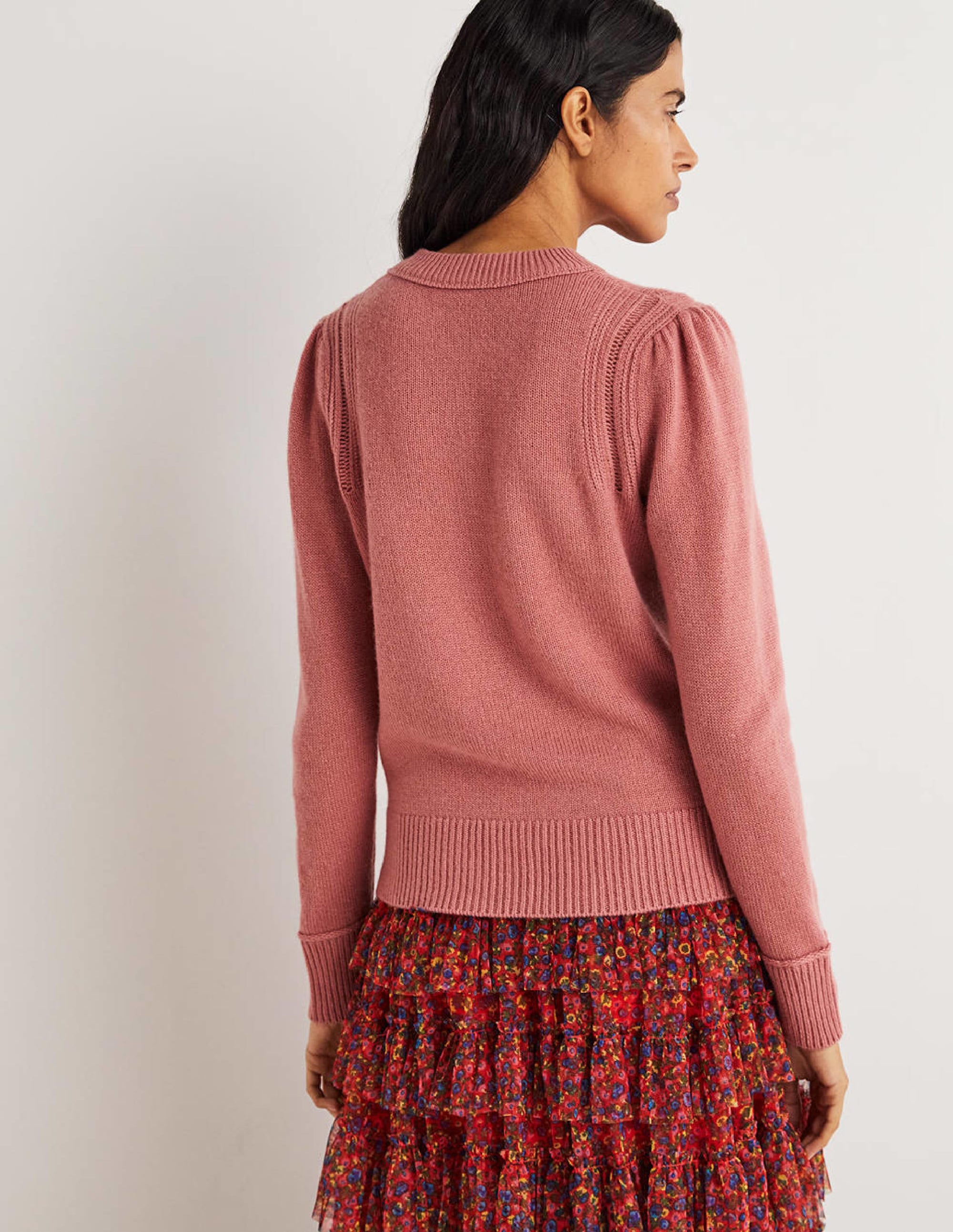 Luftiger Kaschmirpullover-Staubrot Melange - Image 3