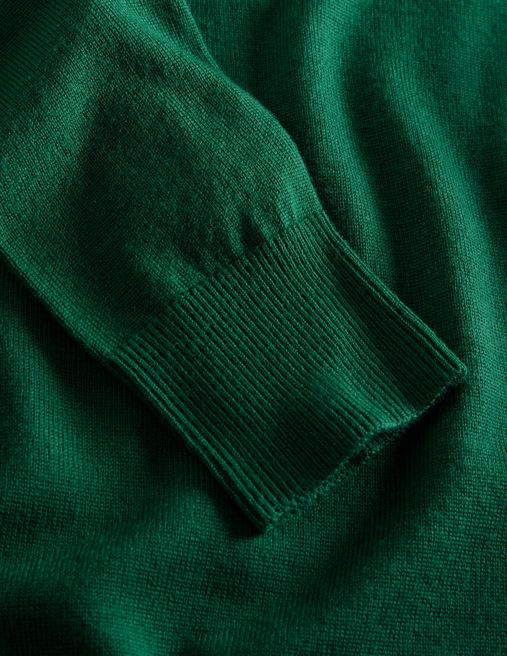 Eng geschnittener Rollkragenpullover aus Merinowolle-Trekking-Grün - Image 8