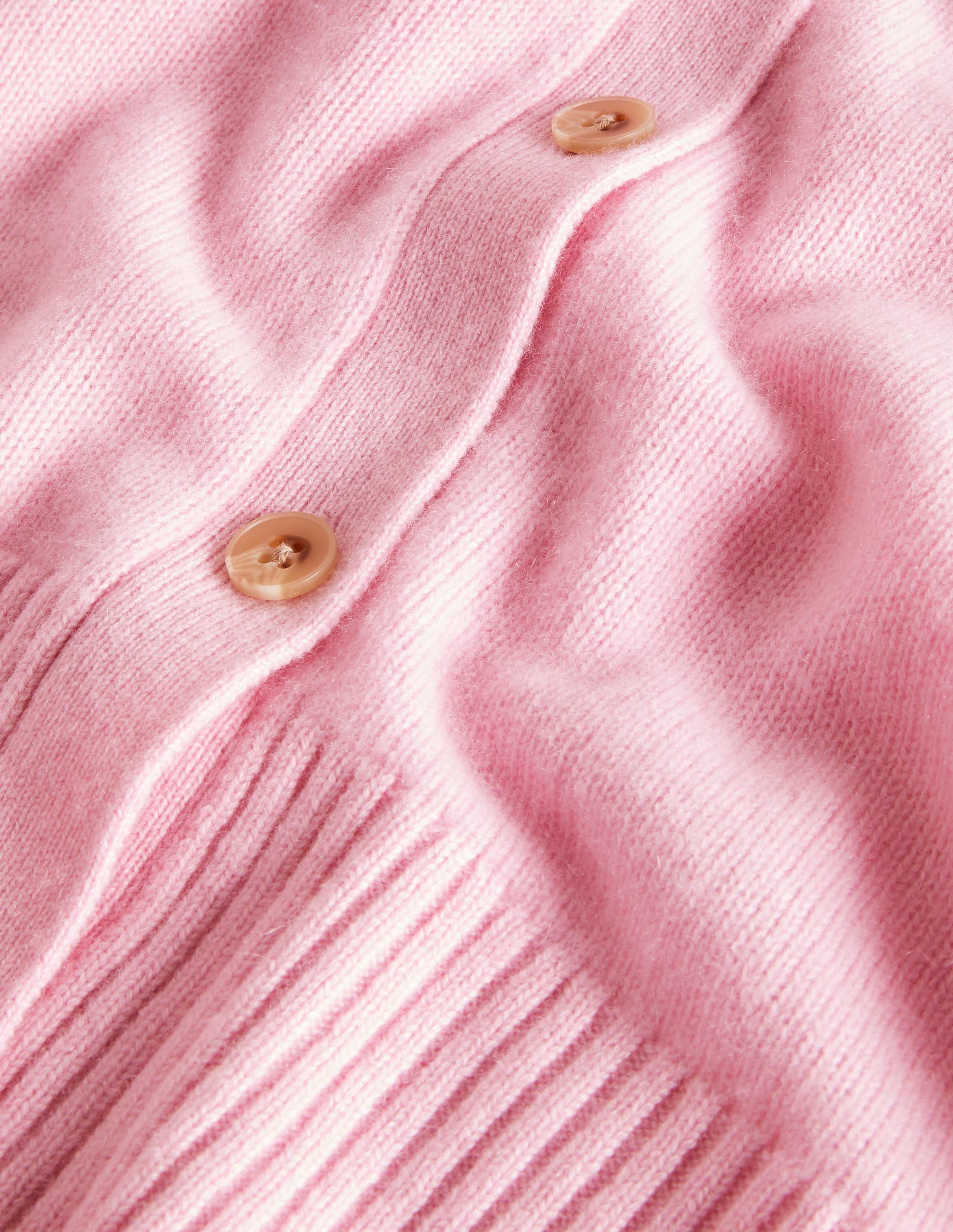 Gilet long en cachemire-Rose camée - Image 7