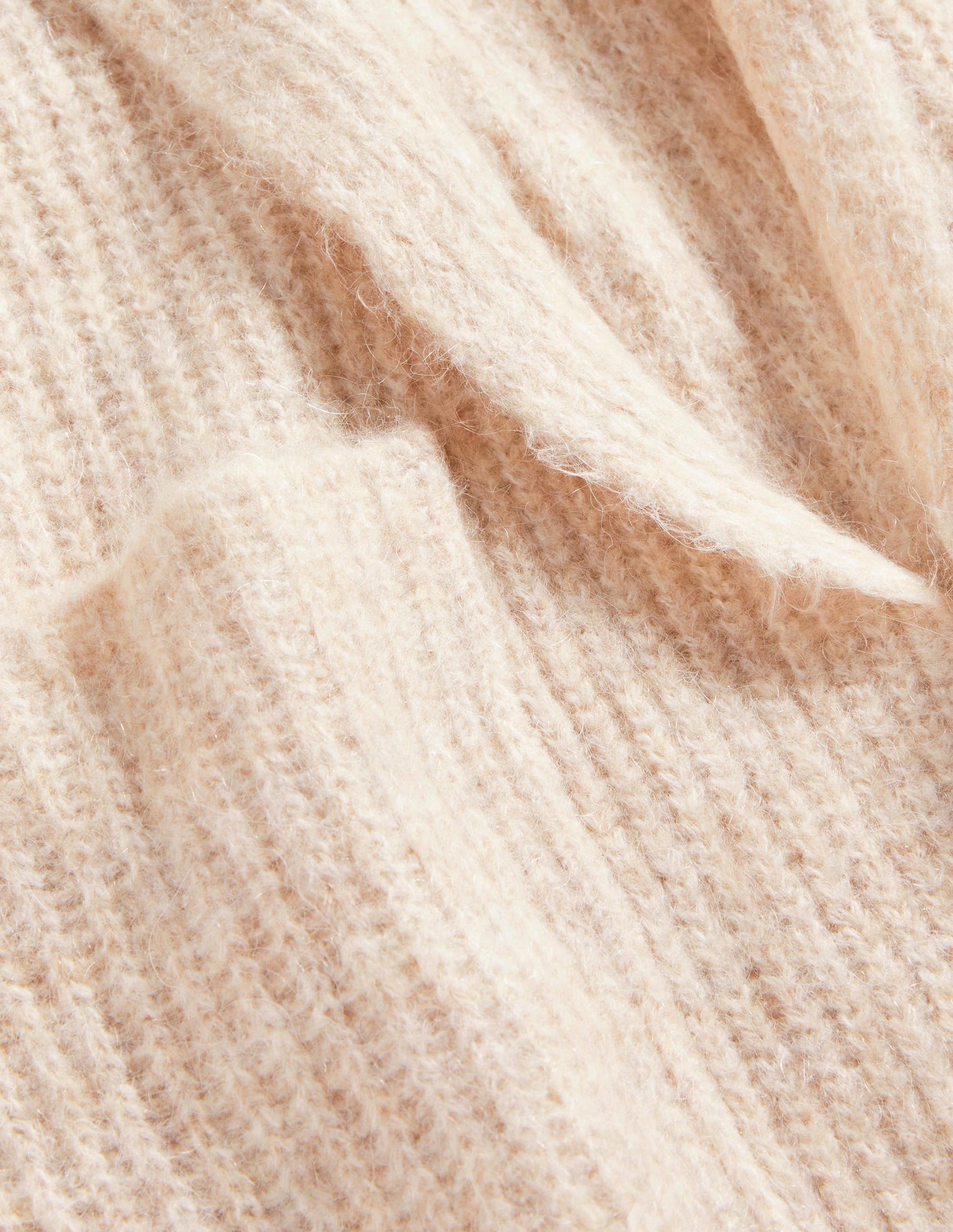 Fluffy Ribbed Coatigan-Oatmeal Melange-6