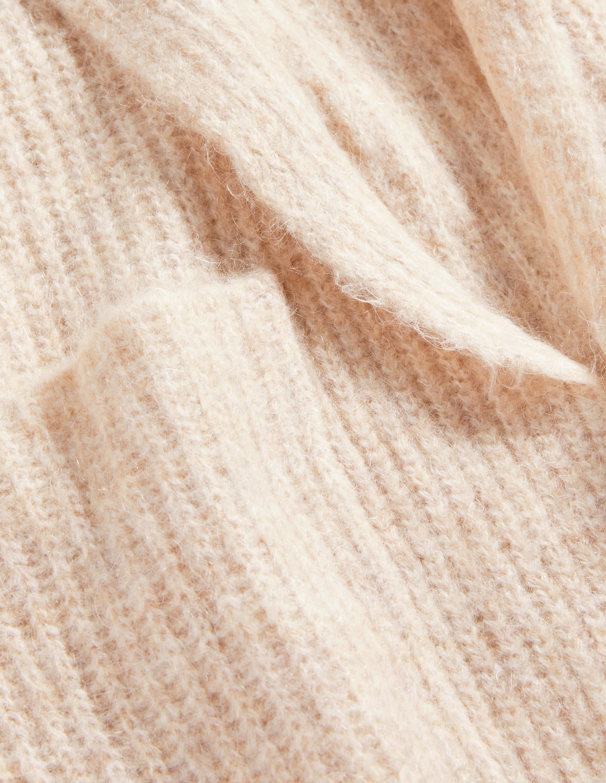 Fluffy Ribbed Coatigan-Oatmeal Melange - Image 6