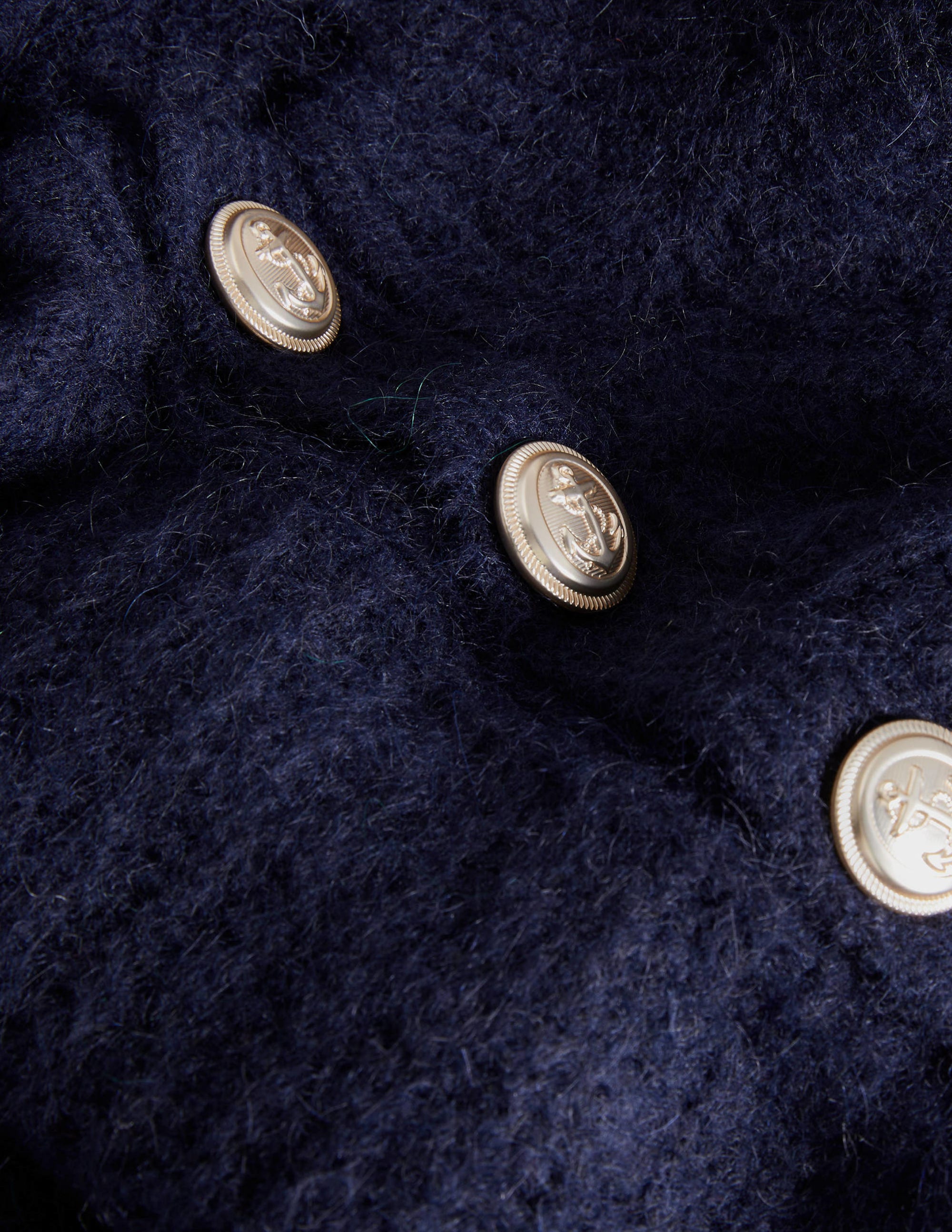 Rippstrickpullover mit Knöpfen an der Schulter-Marineblau - Image 7
