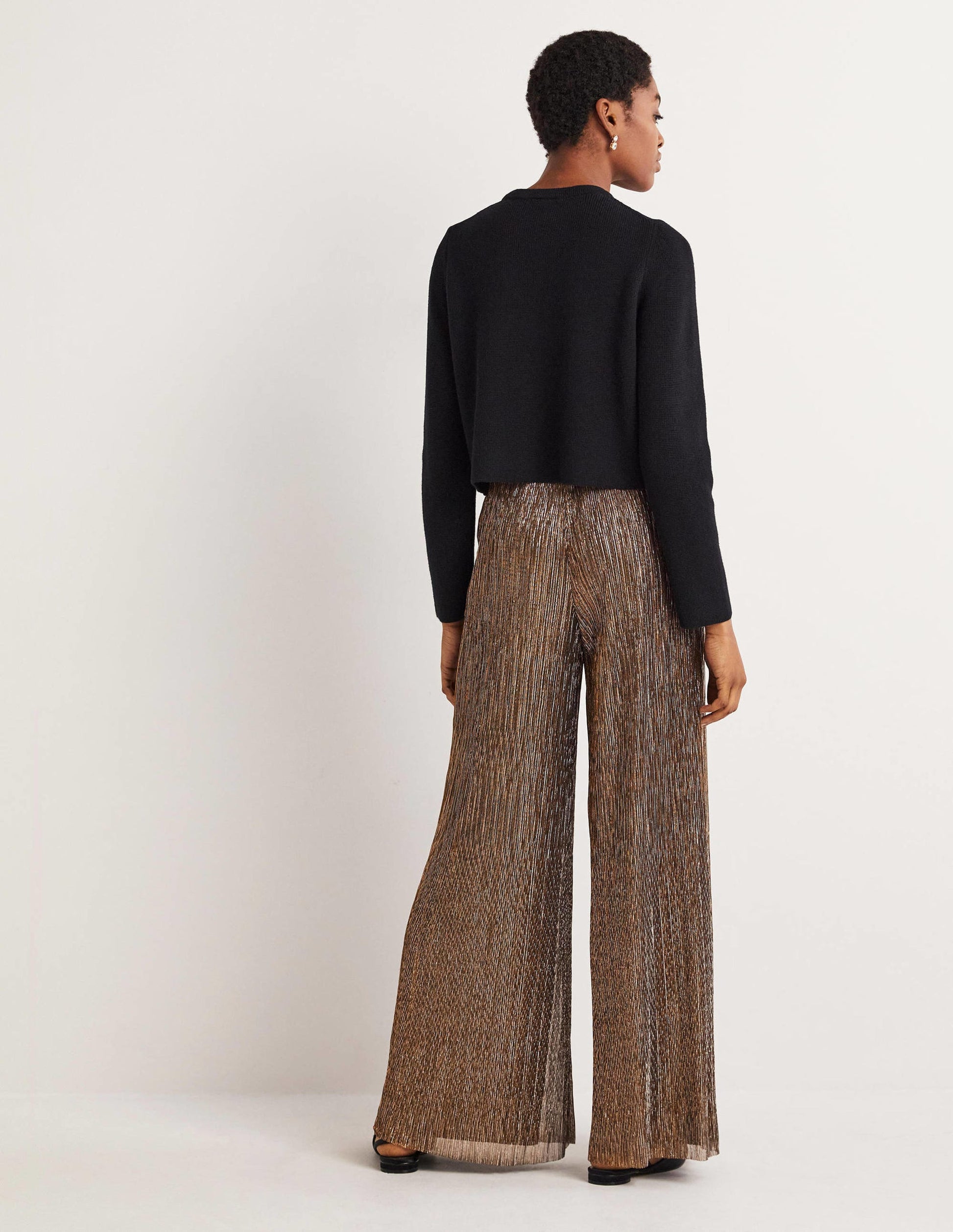 Partyhose mit Metallic-Details-Gold/Schwarz, Lurex-3