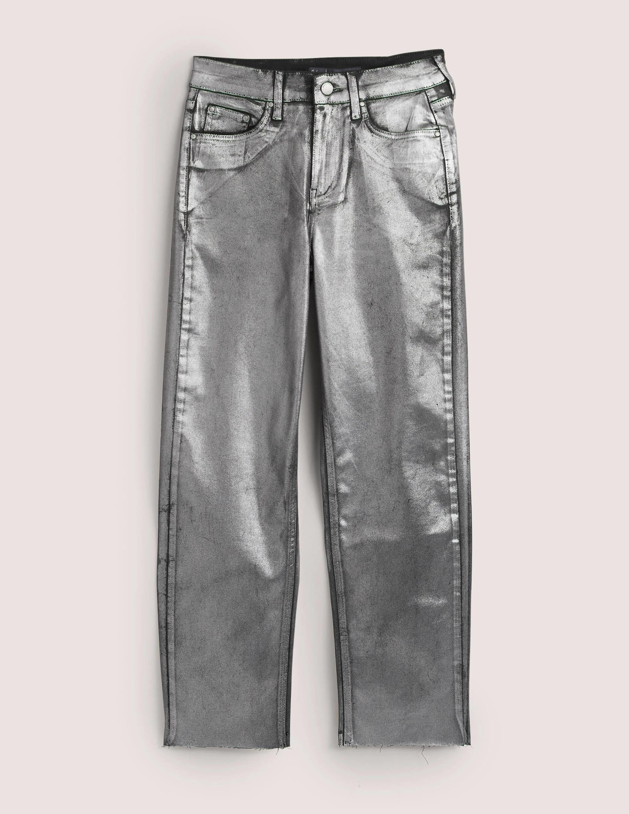Pantalon droit métallisé-Gris acier métallisé - Image 6
