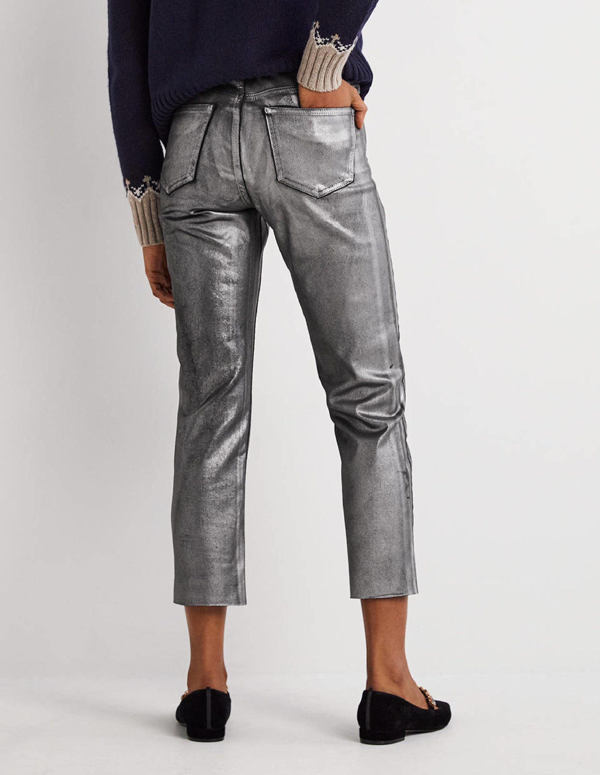Metallic-Hose mit geradem Bein-Metallgrau-Metallic-3