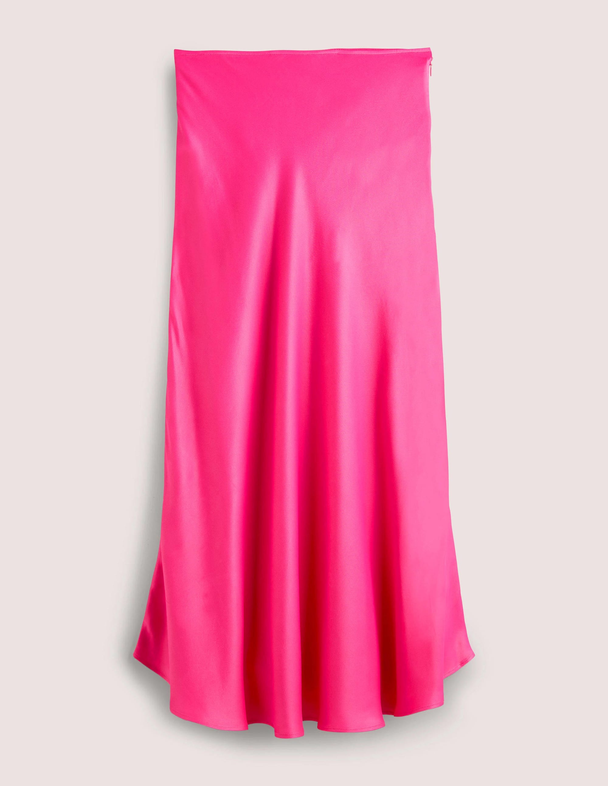 Pink Satin Bias-cut Midi Skirt-Wassermelonenrosa - Image 6