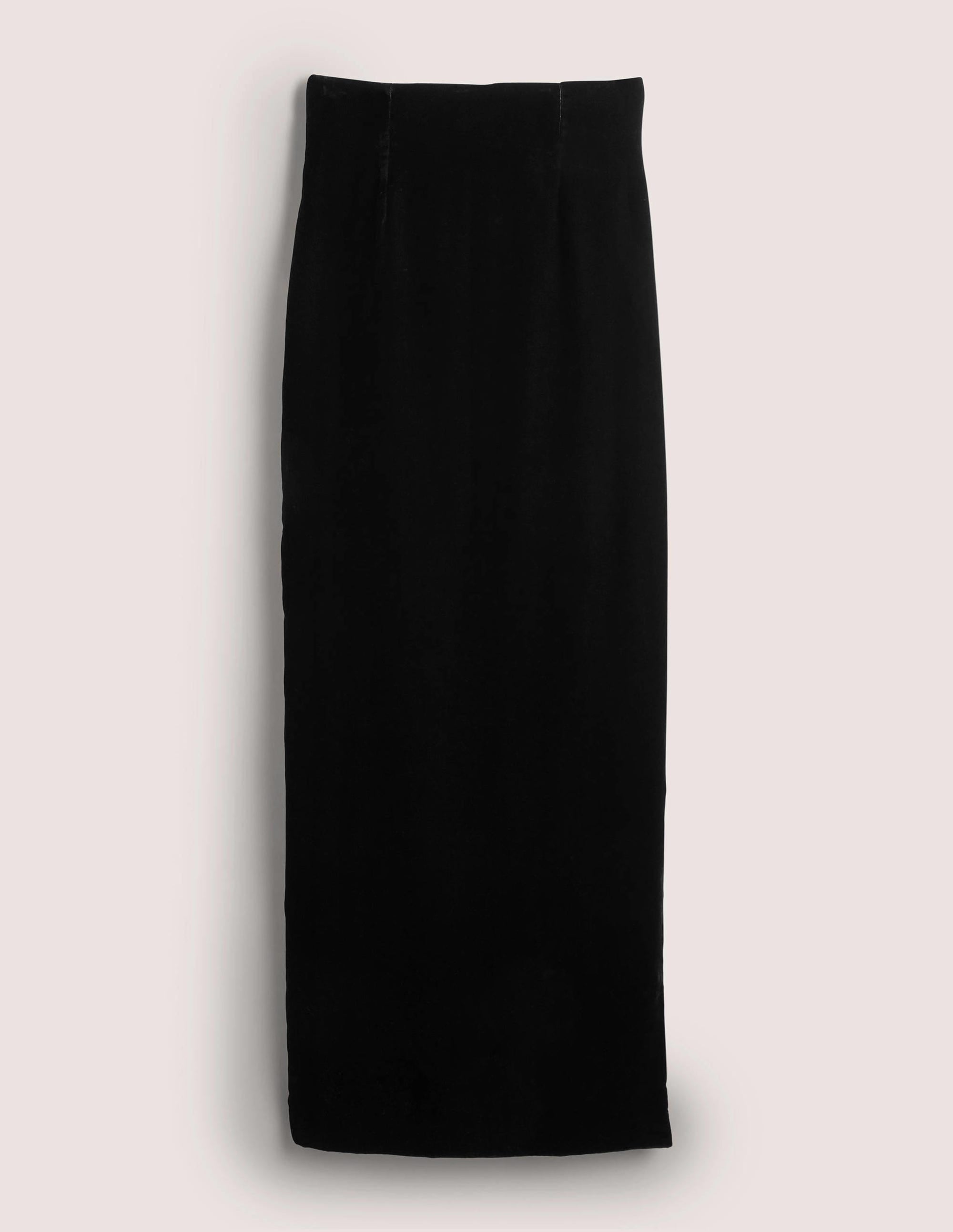 Maxi-Bleistiftsrock aus Samt-Schwarz - Image 6