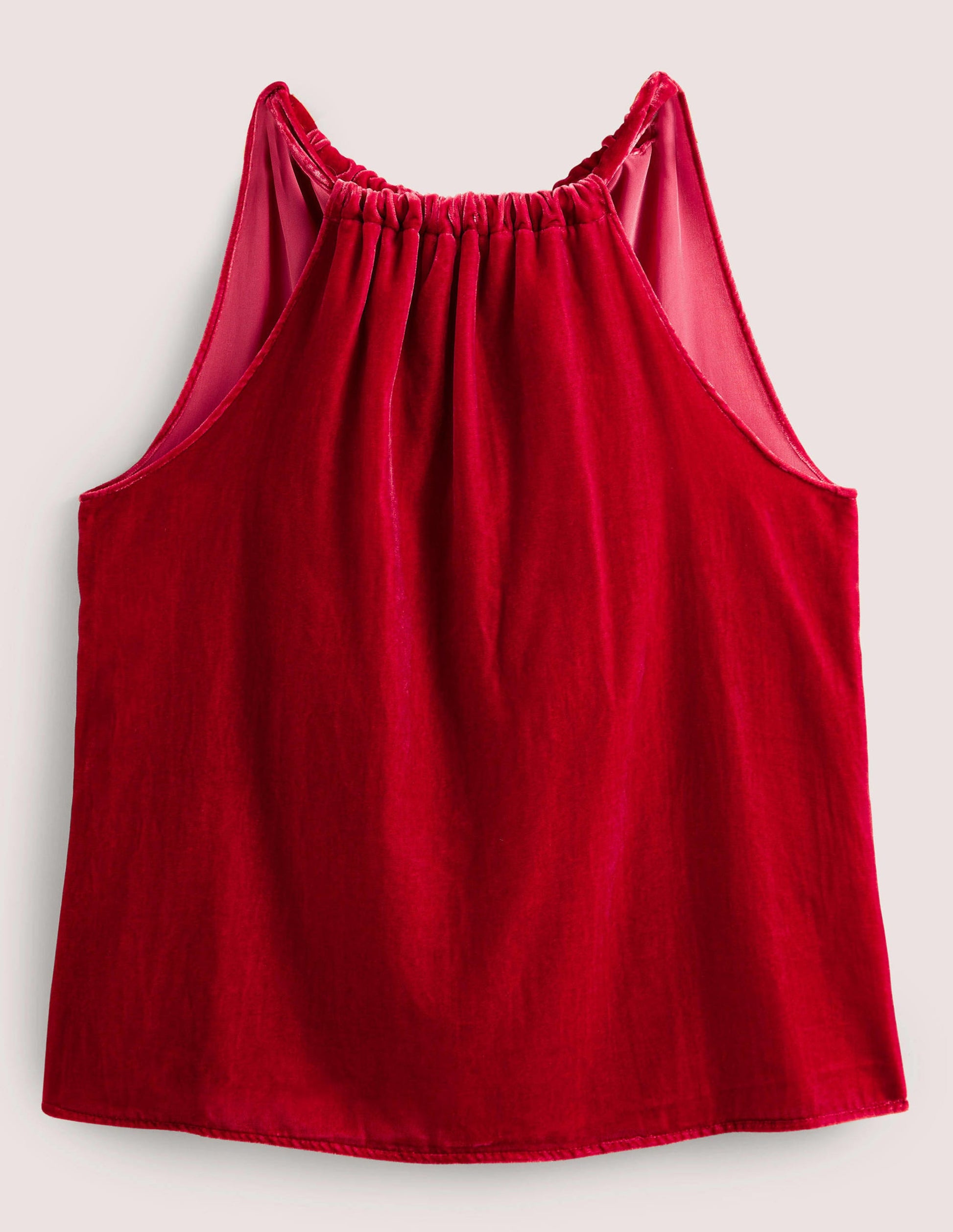 Neckholder-Oberteil aus Samt-Weihnachtssternrot-6