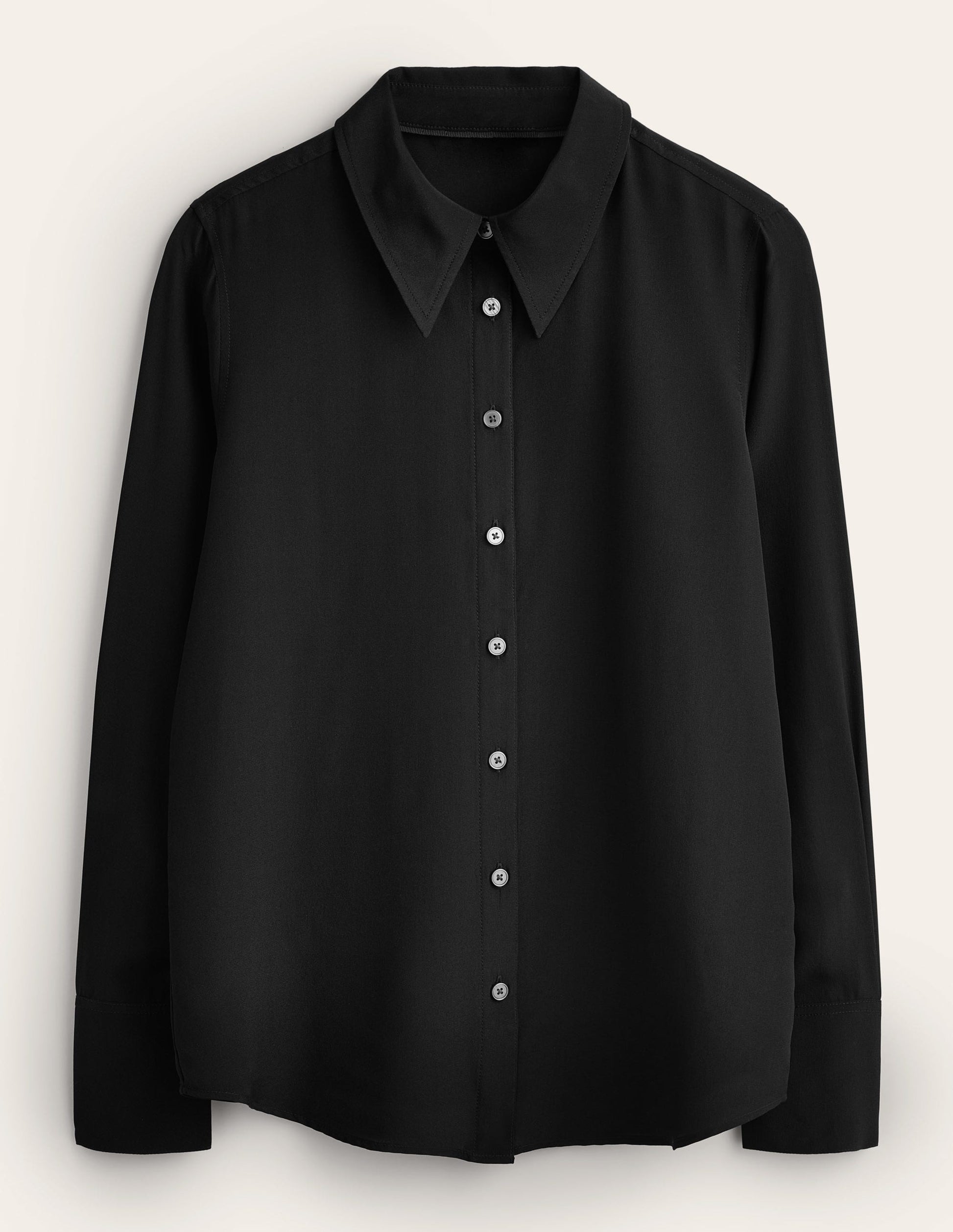 Nouvelle chemise en soie-Noir-6