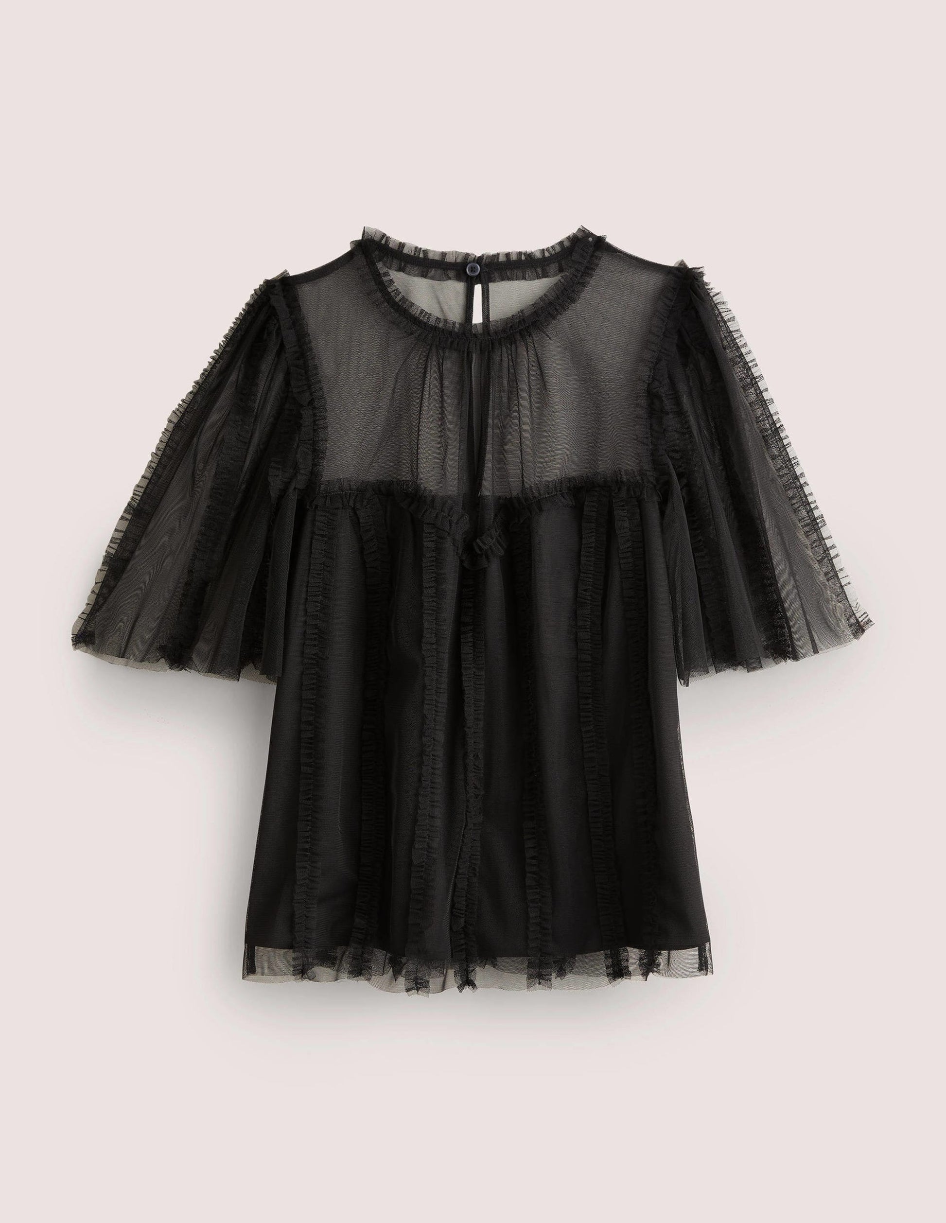 Black Sweetheart Tulle Party Top-Schwarz-7