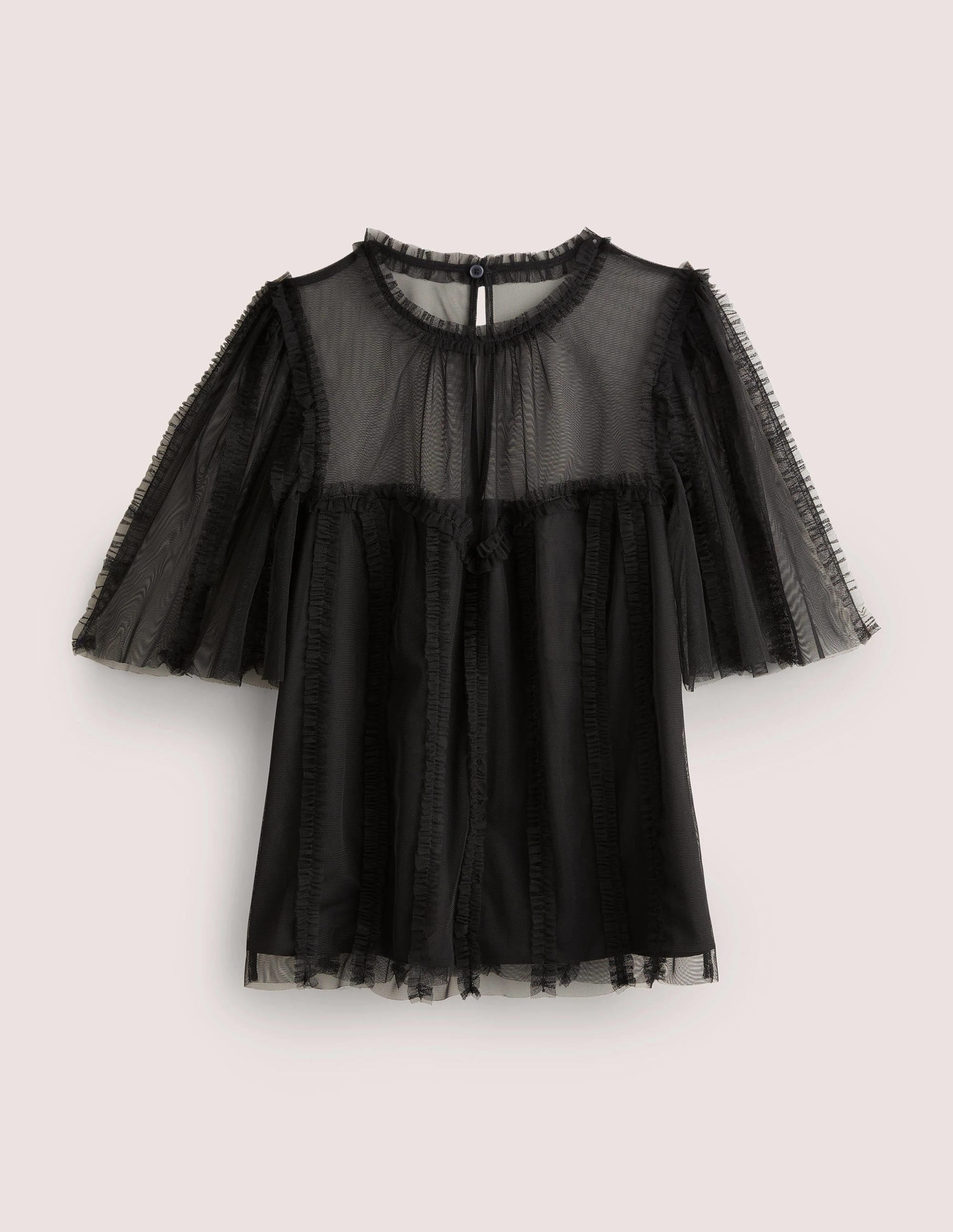 Black Sweetheart Tulle Party Top-Noir - Image 7