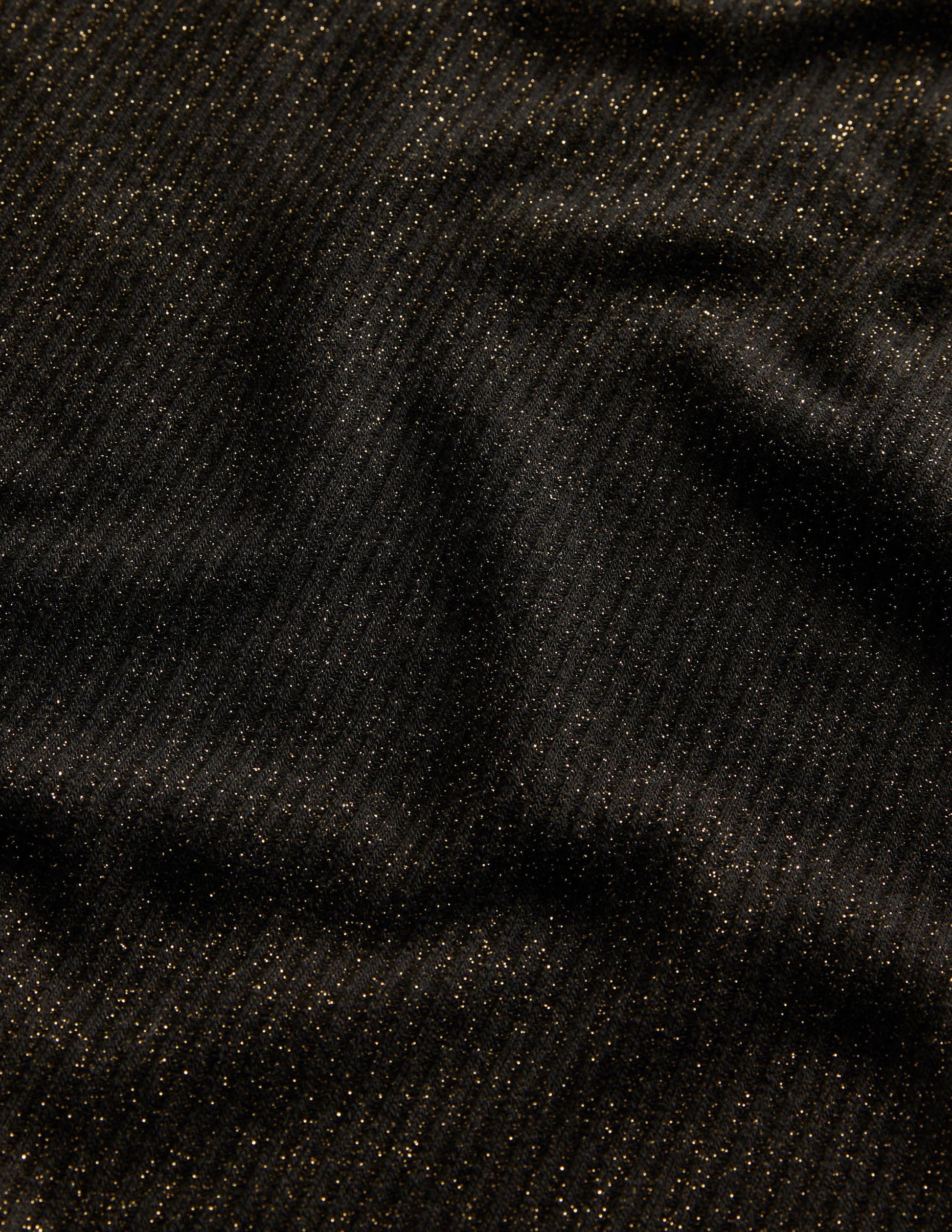 Vorgeschrumpftes Oberteil mit Glitzer-Schwarz/Gold, Glitzer-7