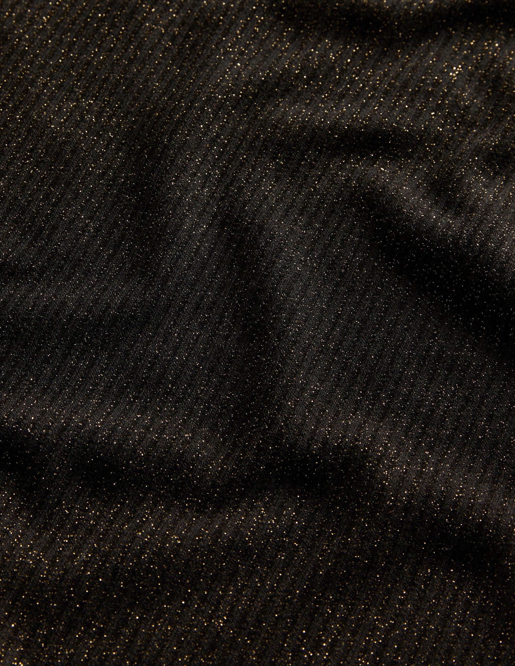 Vorgeschrumpftes Oberteil mit Glitzer-Schwarz/Gold, Glitzer - Image 7