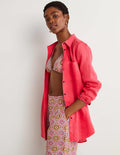 Linen Shirt-Pink Berry