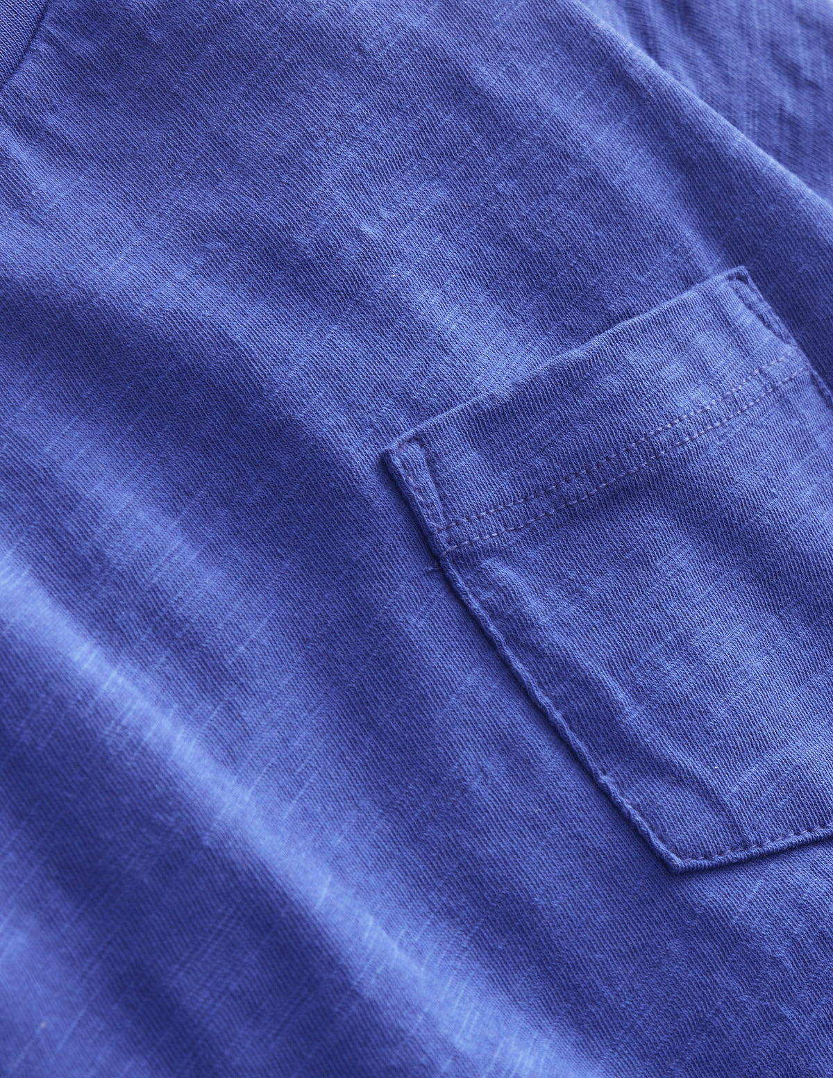 Long-sleeved Washed T-shirt-Bright Blue-3