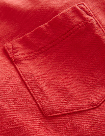 T-shirt délavé à manches longues-Rouge rockabilly-3