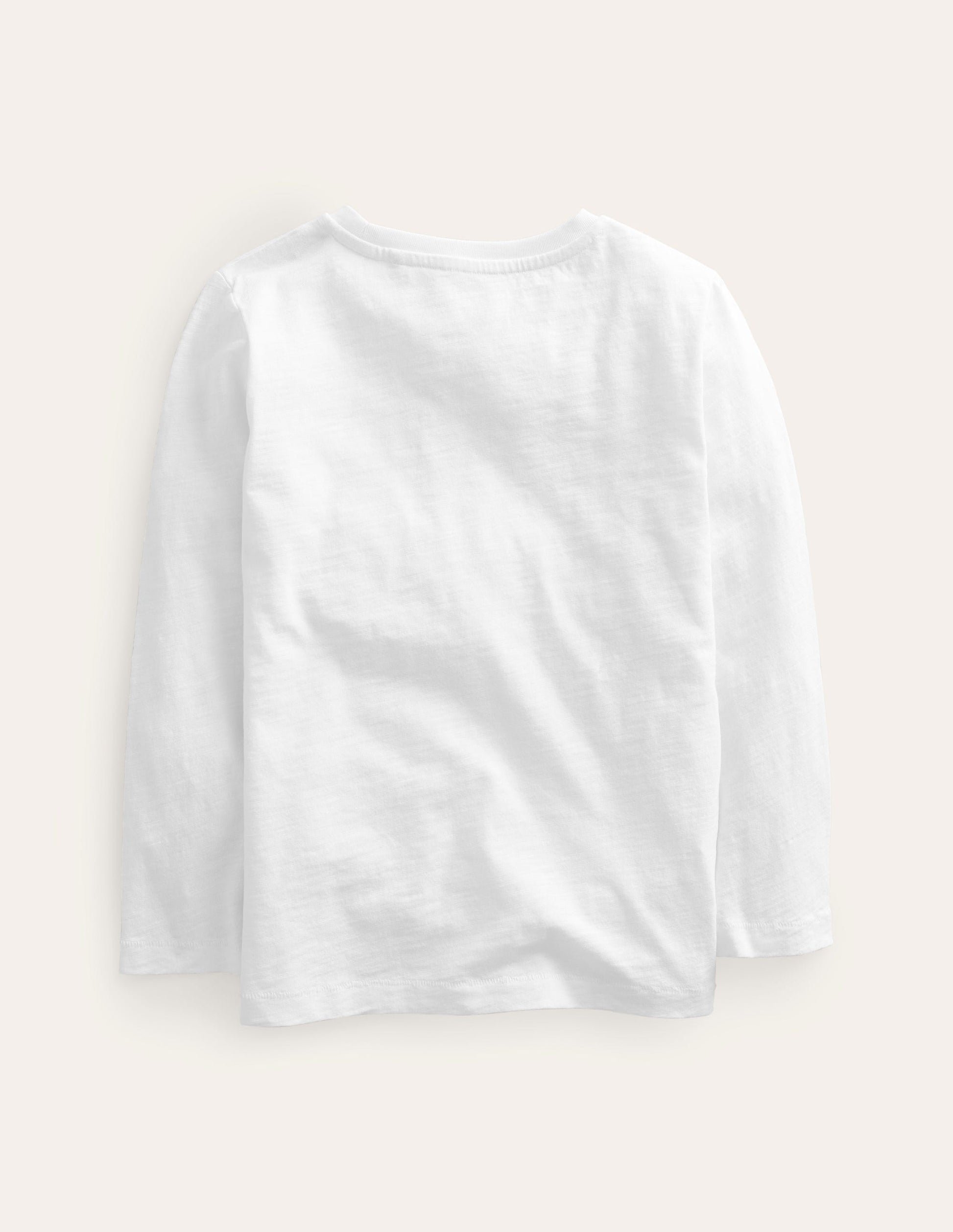 T-shirt délavé à manches longues-Blanc-2