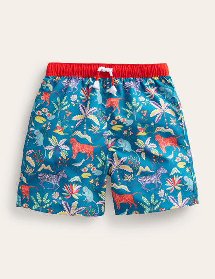 Badeshorts-Inselblau Tropical Garden
