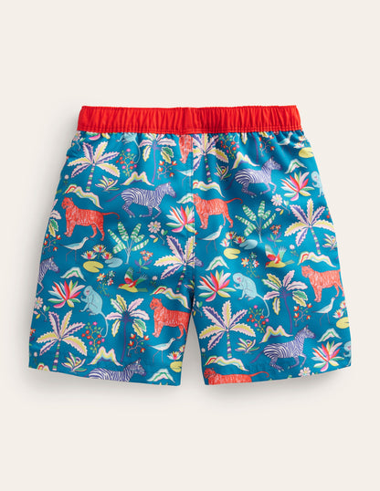 Badeshorts-Inselblau Tropical Garden-3