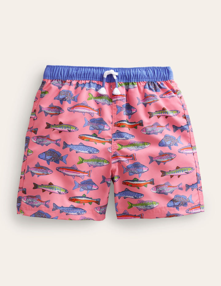 Swim Shorts-Carousel Rainbow Fish