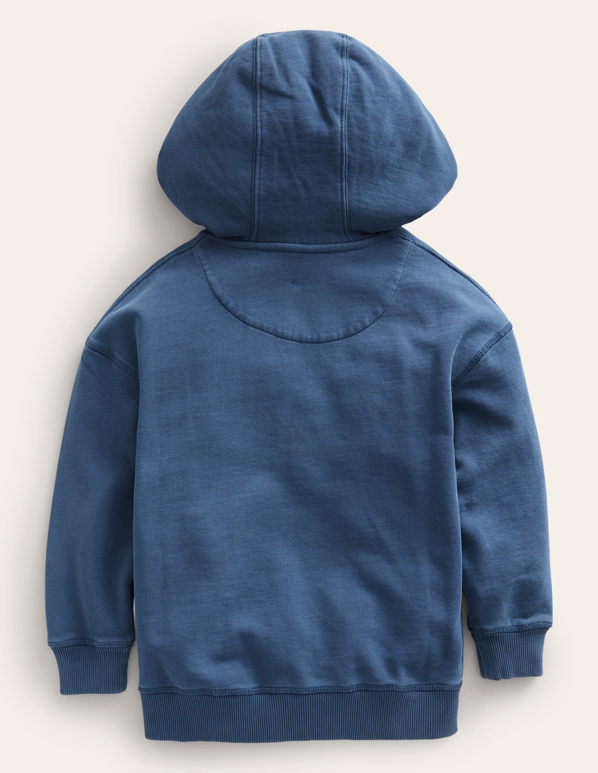 Garment Dye Zip-Though Hoodie-Robot Blue-2
