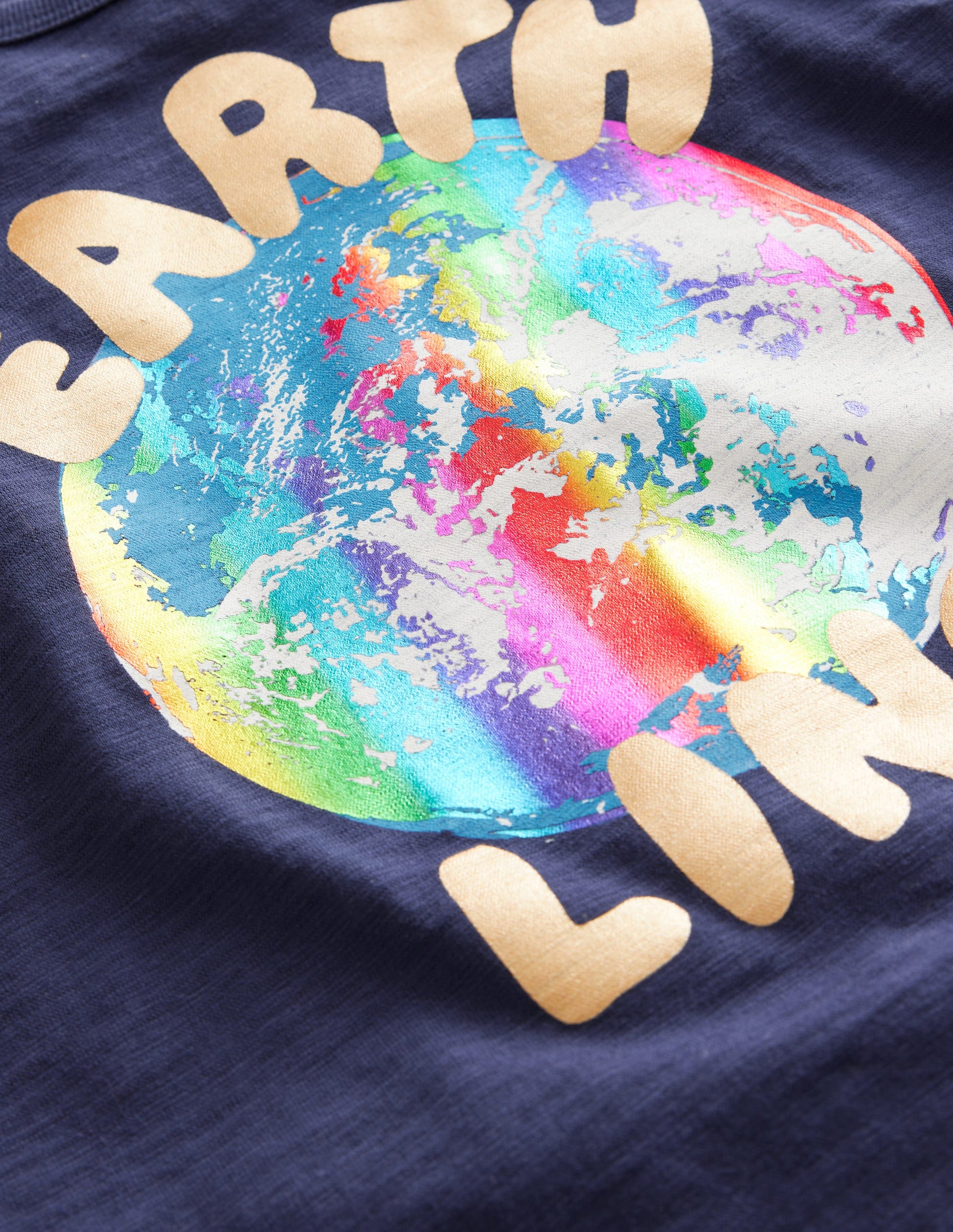 T-shirt avec logo Terre imprimé-Bleu marine vif-3