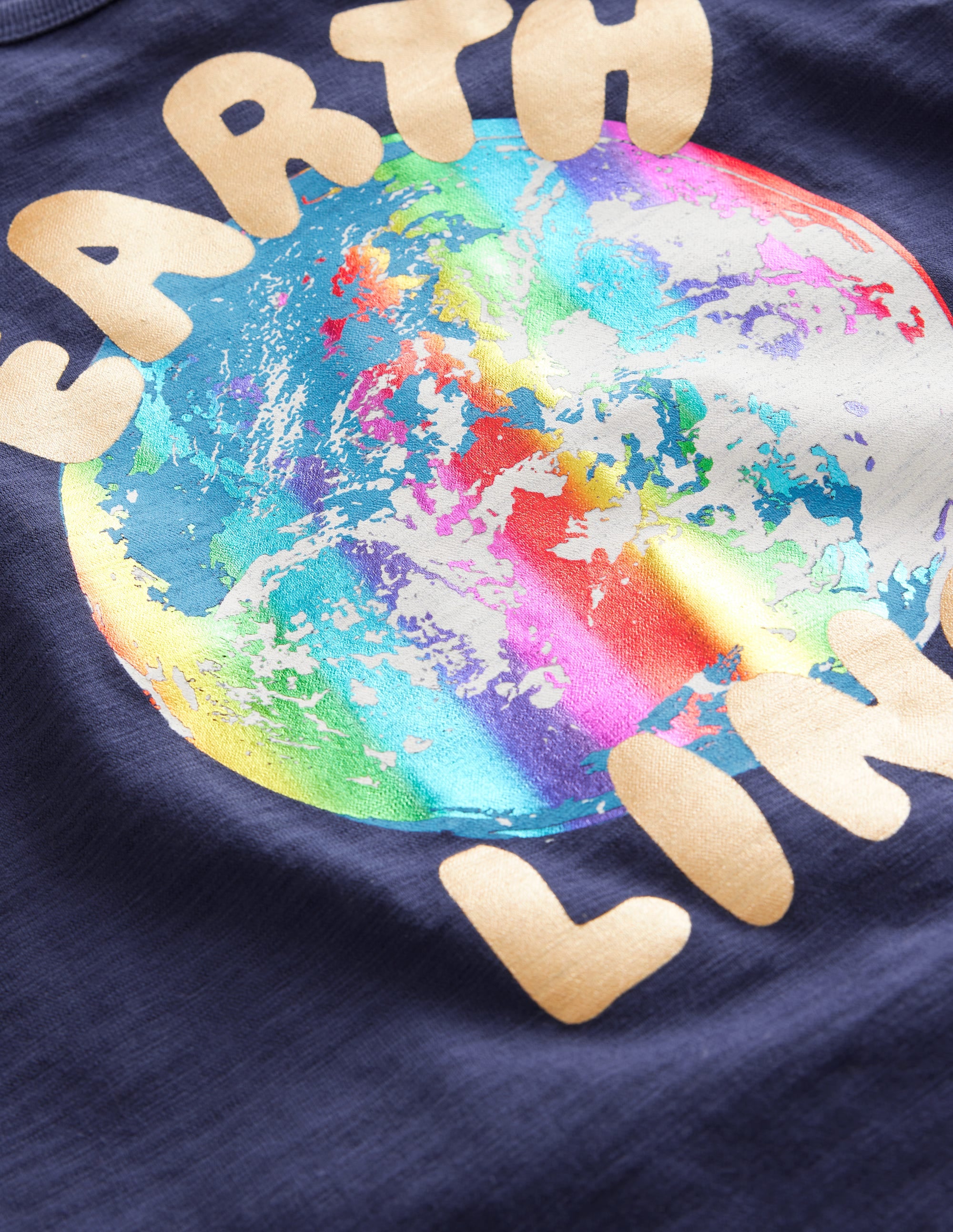T-shirt avec logo Terre imprimé-Bleu marine vif - Image 3