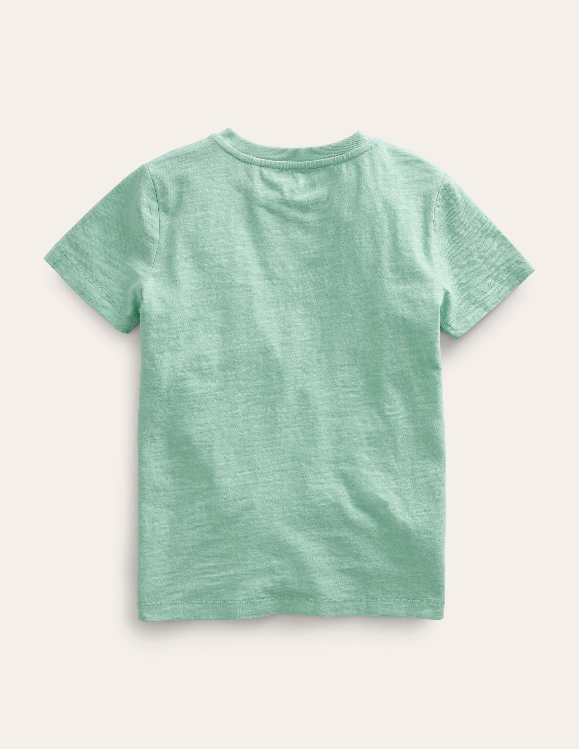 T-shirt délavé en tissu flammé-Vert opale - Image 2