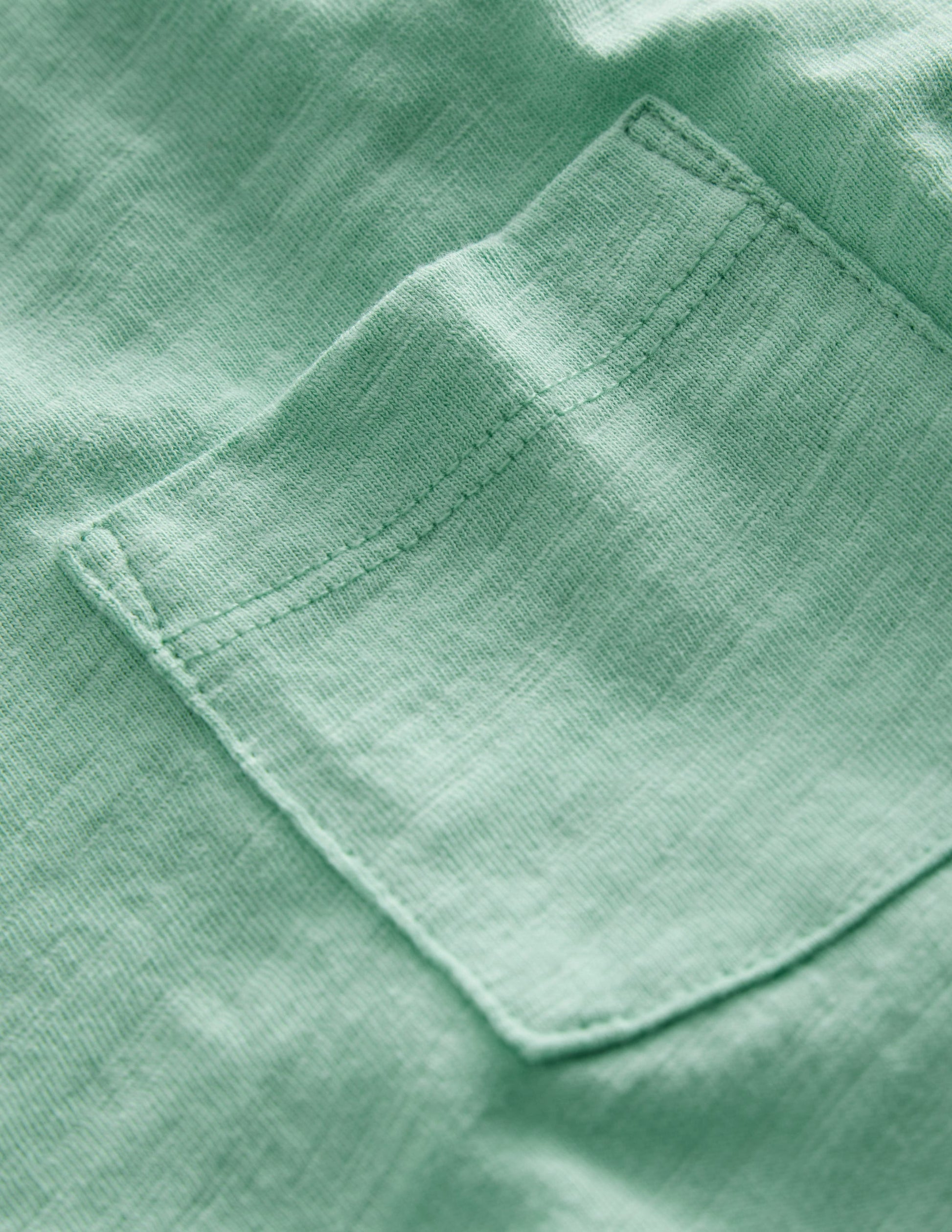 T-shirt délavé en tissu flammé-Vert opale-3