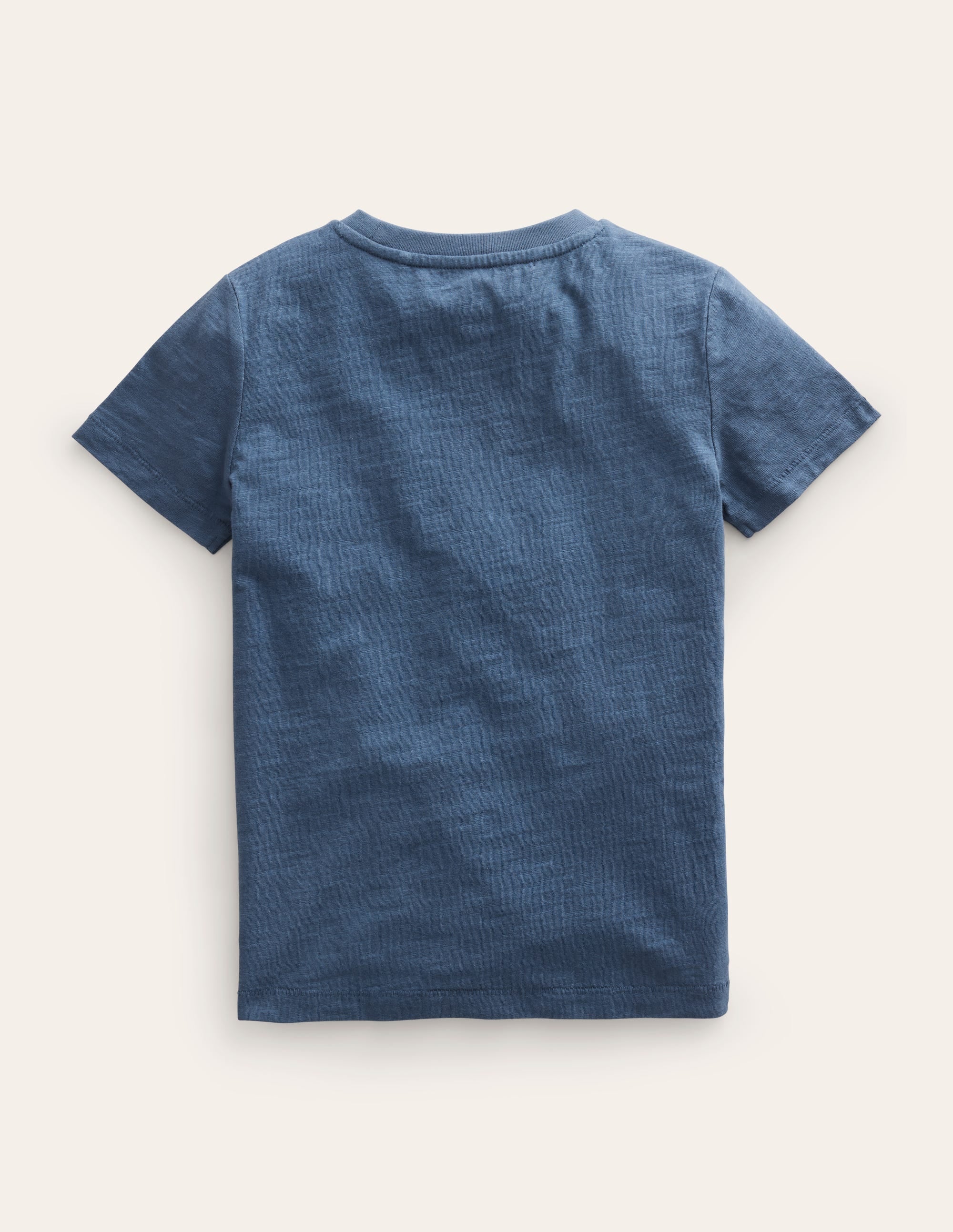 T-shirt délavé en tissu flammé-Bleu robot - Image 2