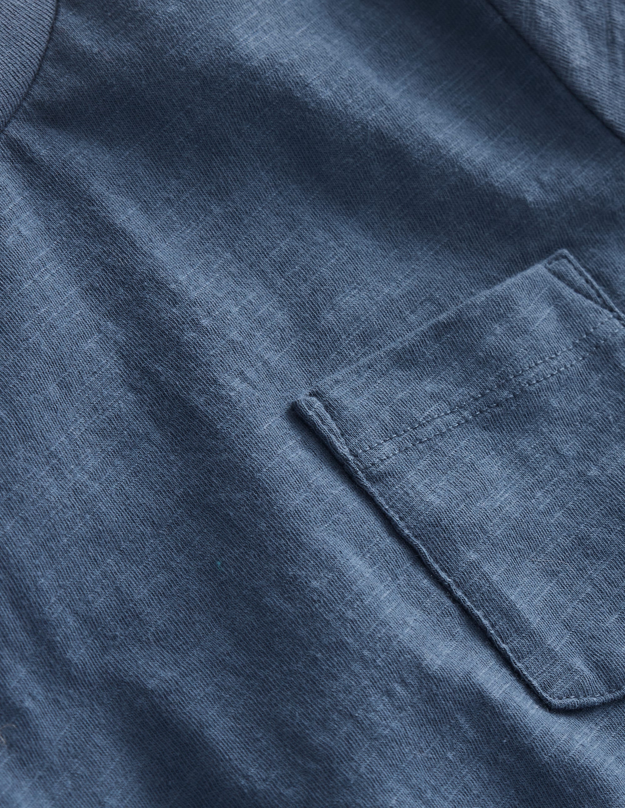 T-shirt délavé en tissu flammé-Bleu robot - Image 3