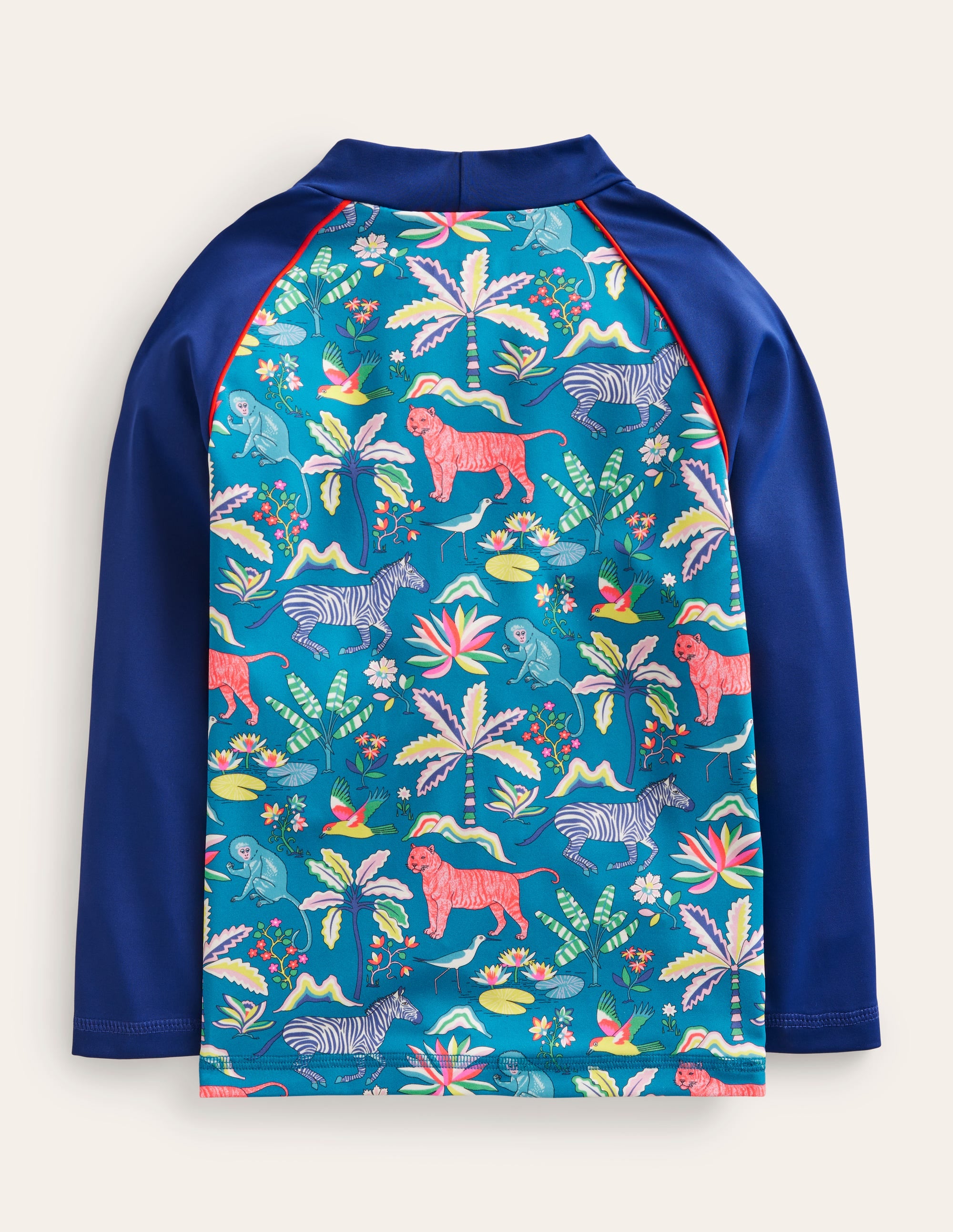 Haut de plage imprimé-Motif Tropical Garden bleu des îles - Image 2