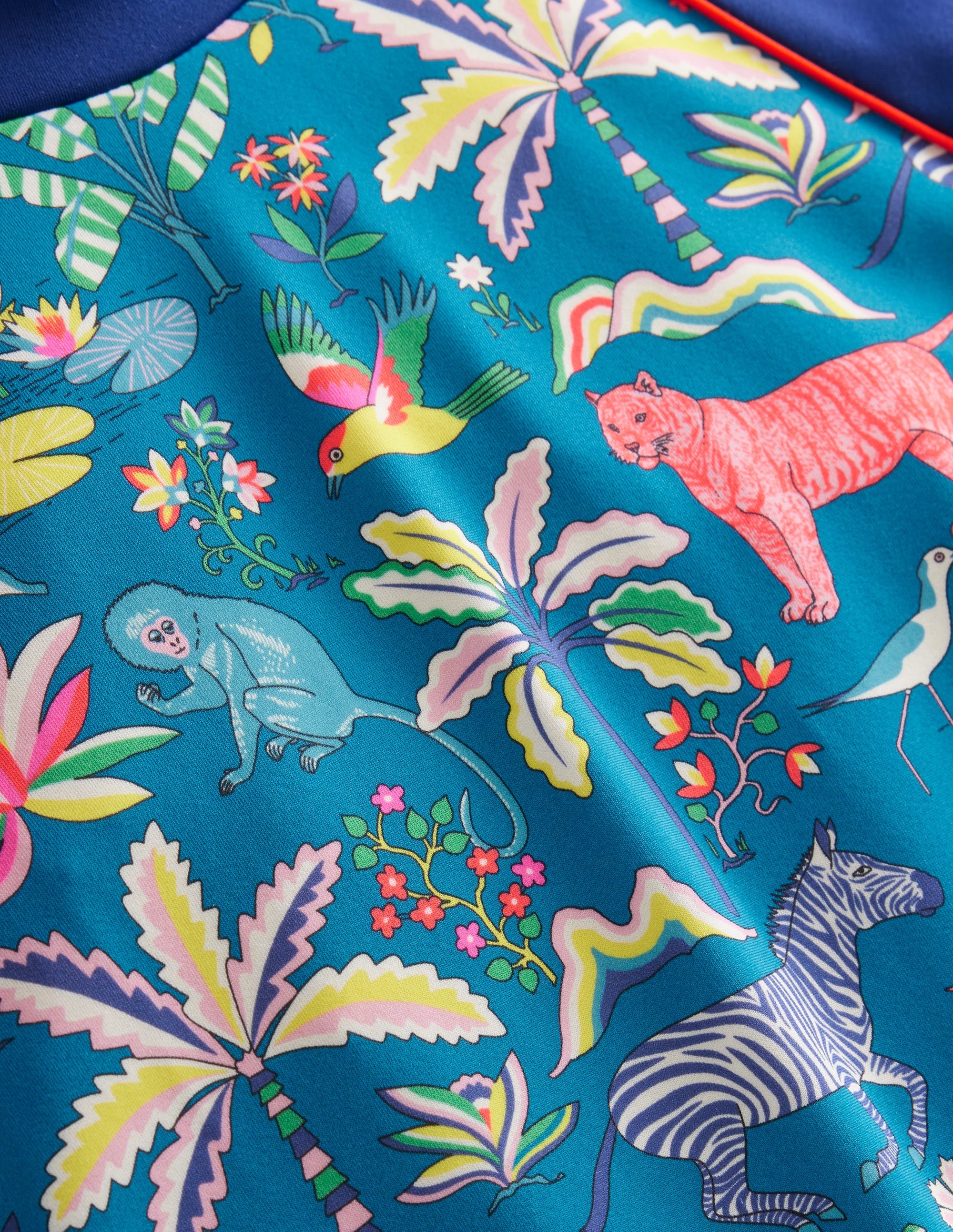 Haut de plage imprimé-Motif Tropical Garden bleu des îles - Image 3