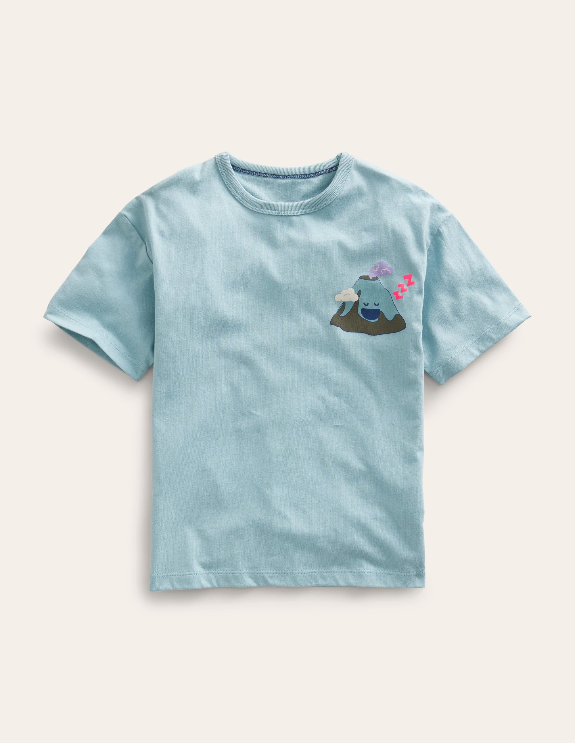 T-shirt à motif recto verso-Montagne bleu tourmaline - Image 1