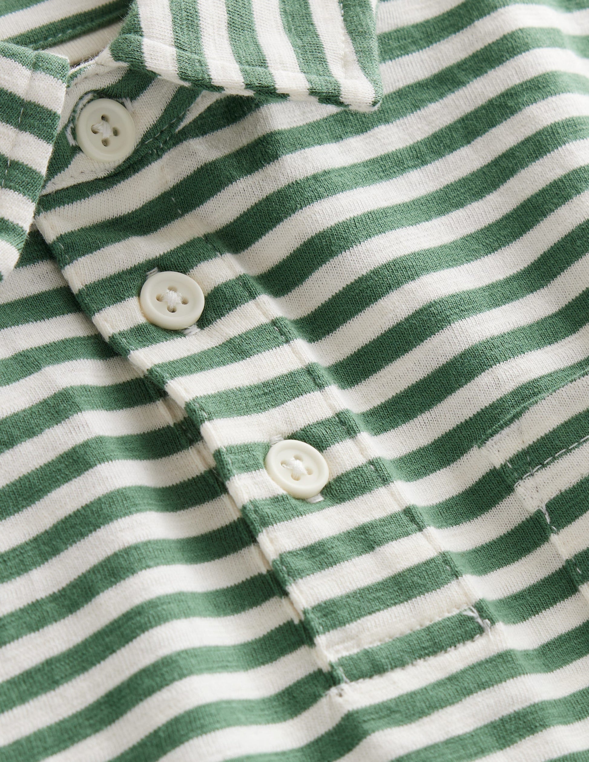 Gestreiftes Poloshirt aus Flammgarn-Baumwolle-Rosmarin/Naturweiß-3
