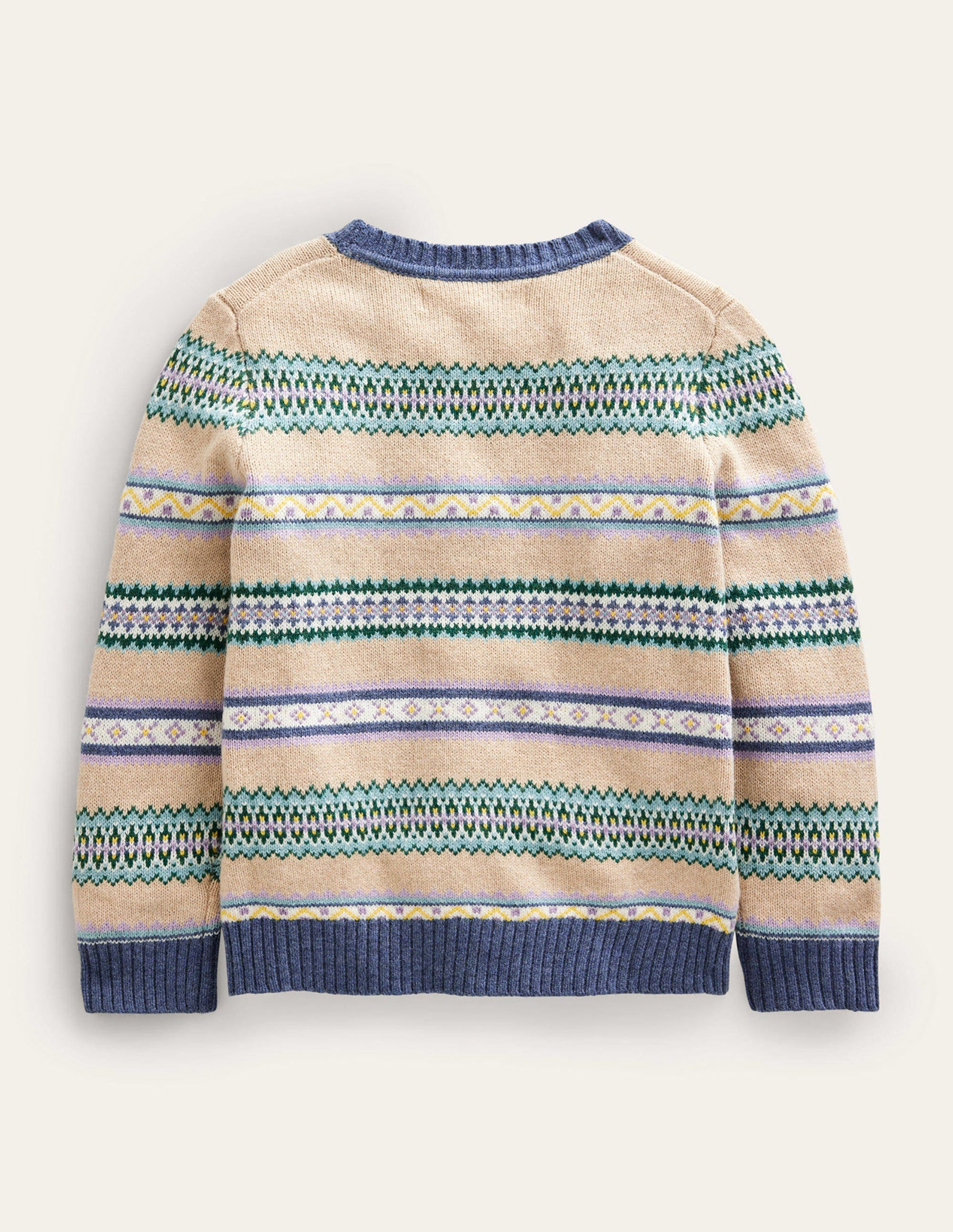 Fair Isle Stripe Crew Jumper-Soft Multi Stripe-2